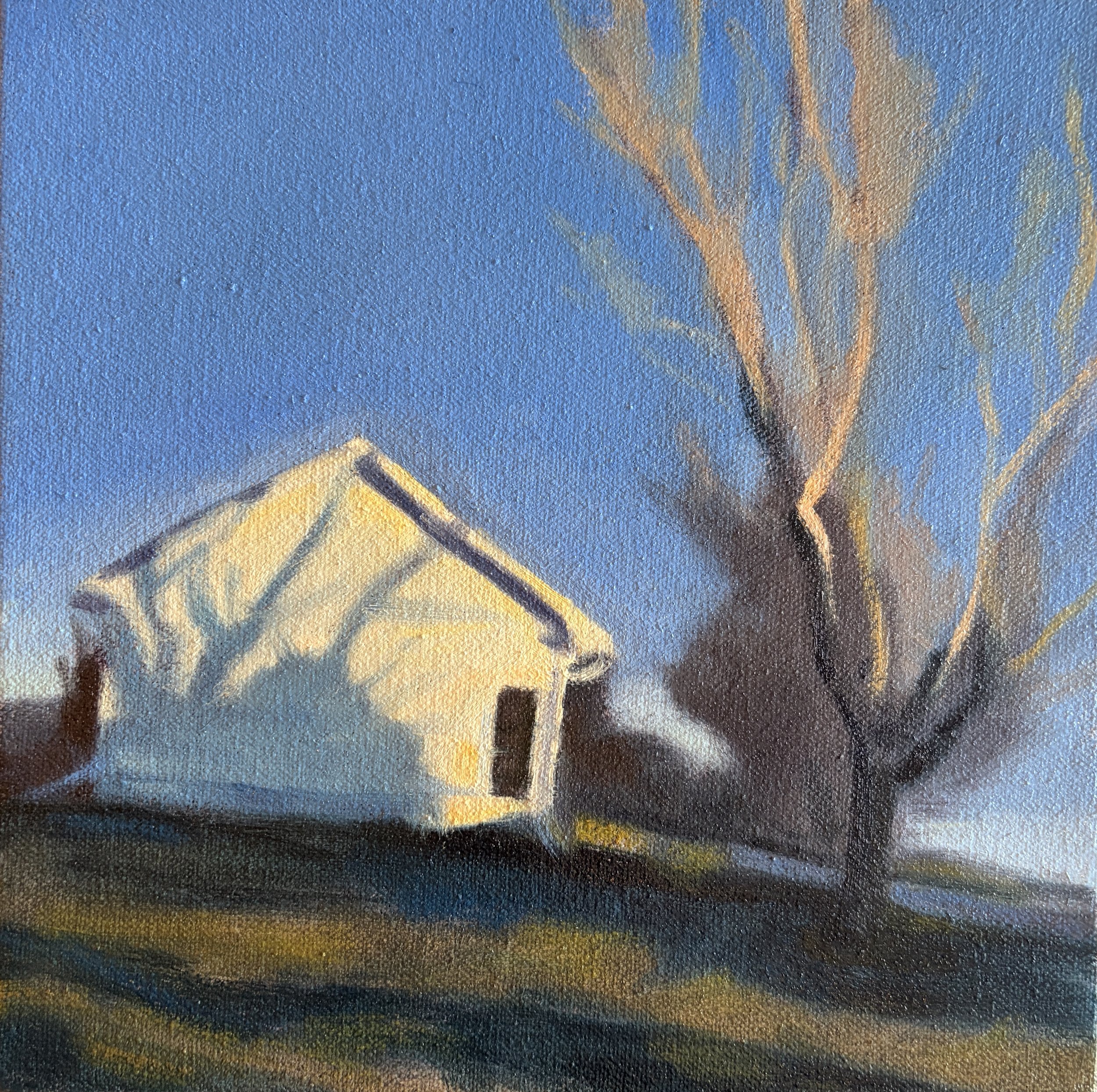 "Yellows and Blues," 8x8, canvas, $90