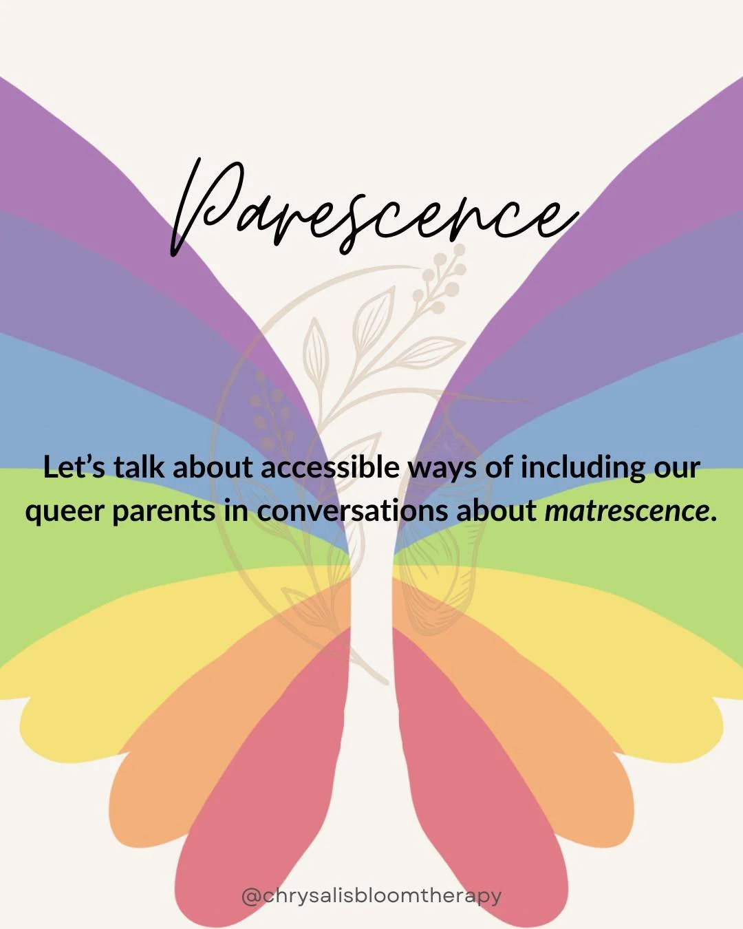 PARESCENCE. in honor of LGBTQ+ Pride Month.

I had a conversation recently with a close friend &amp; my midwife during pregnancy and postpartum @pregnanttogether.community . We chatted about the idea of bringing Matrescence into the queer-family buil
