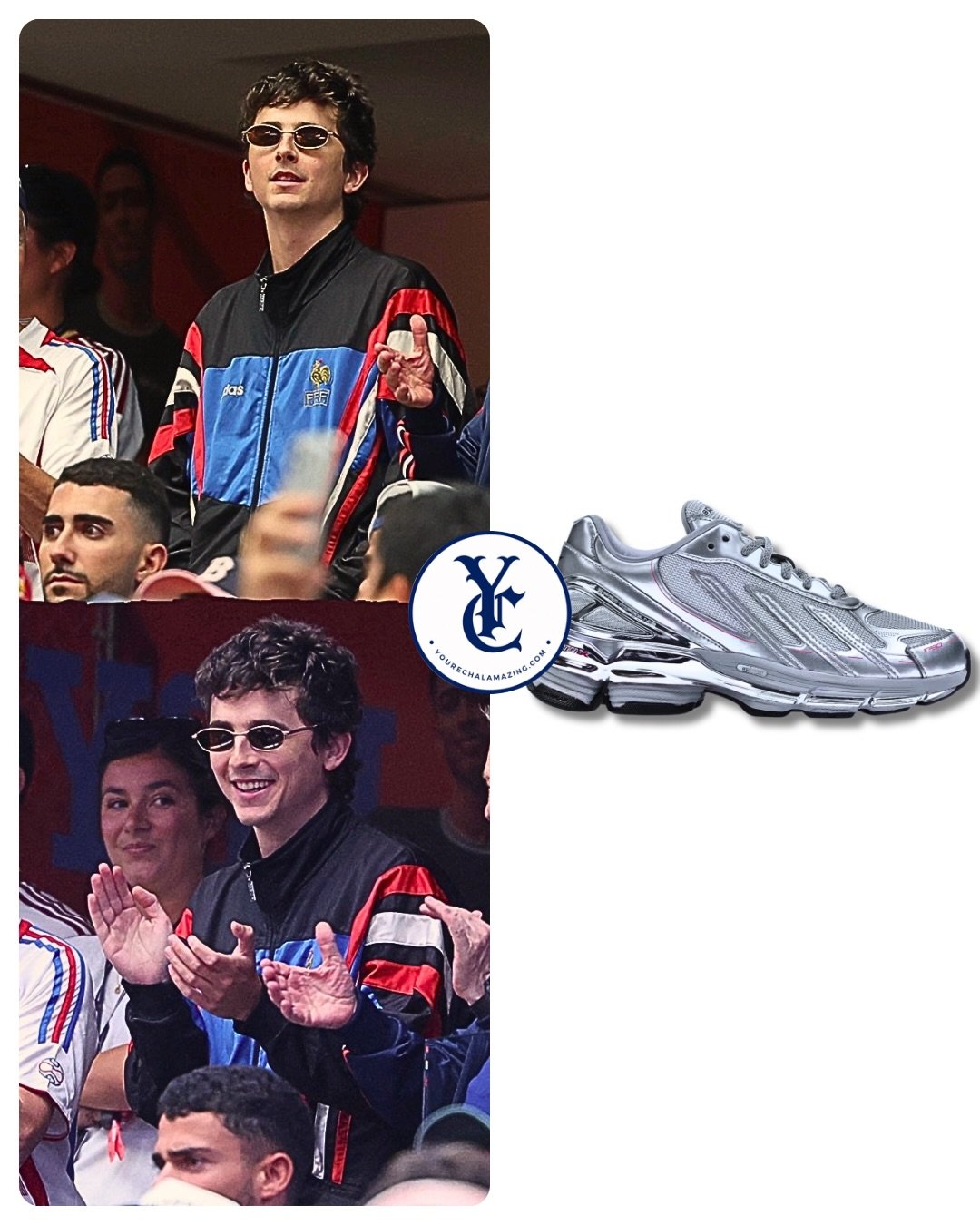 Timoth&eacute;e Chalamet at World Cup Semifinals, France vs. Spain, Dallas, Texas, July 14, 2026

Adidas x @sp5derworldwide F50 Formotion Sneakers in Silver Metallic
$190

Shop It ➡️https://go.shopmy.us/p-71705688

#timotheechalamet #adidas #worldcup