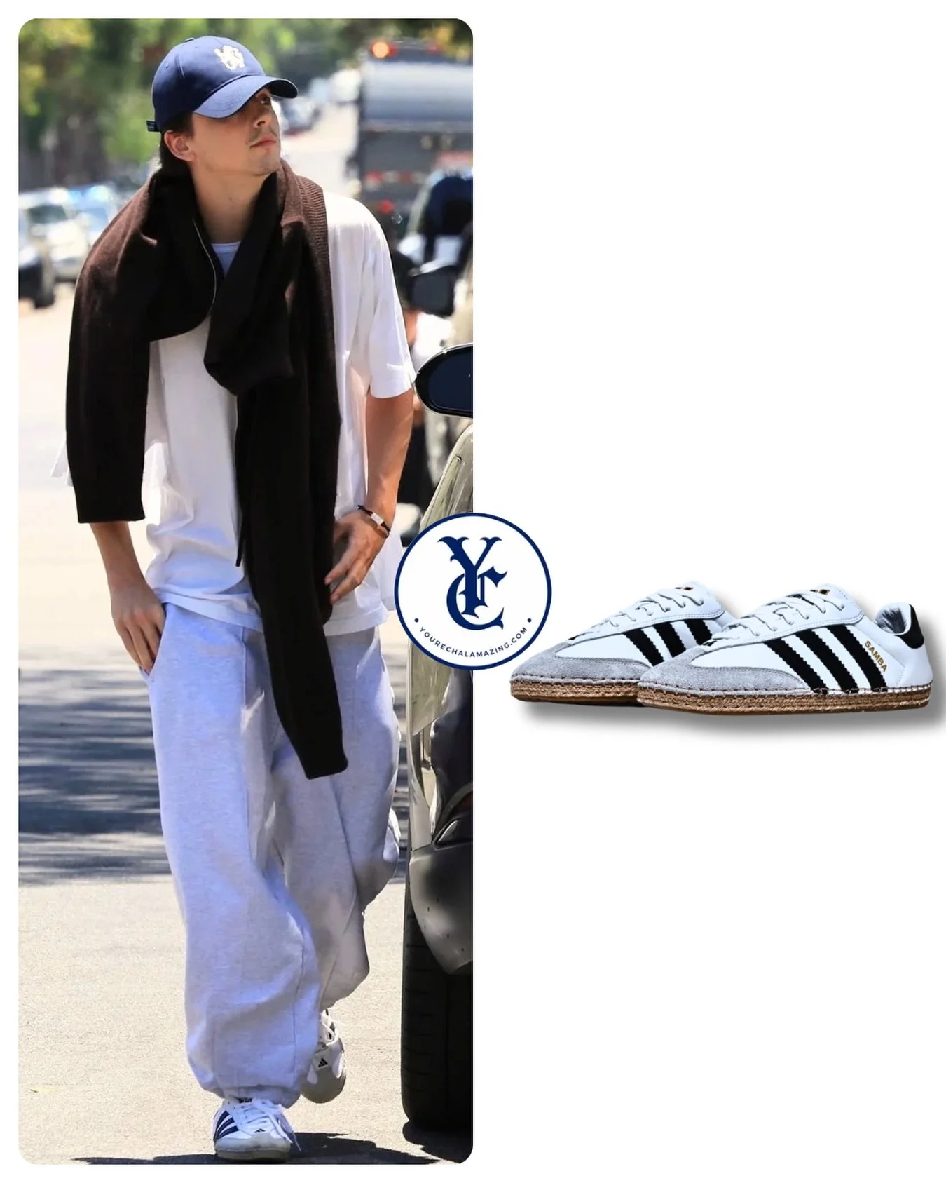 👟👟 SALE ALERT 👟👟

Timoth&eacute;e Chalamet walking in Los Angeles, July 17, 2026

Adidas x CLOT Samba Espadrille - Cloud White/Core Black
$140 (currently on sale for $105)

Shop It ➡️ https://go.shopmy.us/p-72614371

#timothee #timotheechalamet #