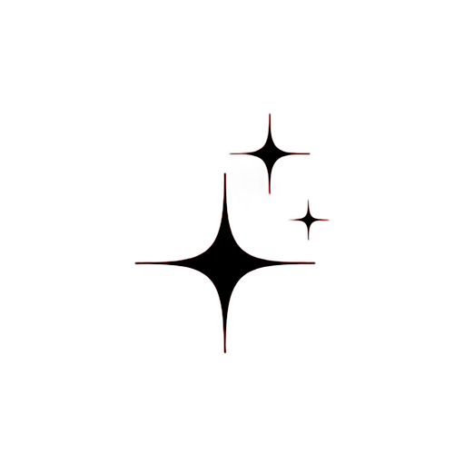Illustration of a black flame with red star-like accents, labeled as a chemical symbol for the element antimony.
