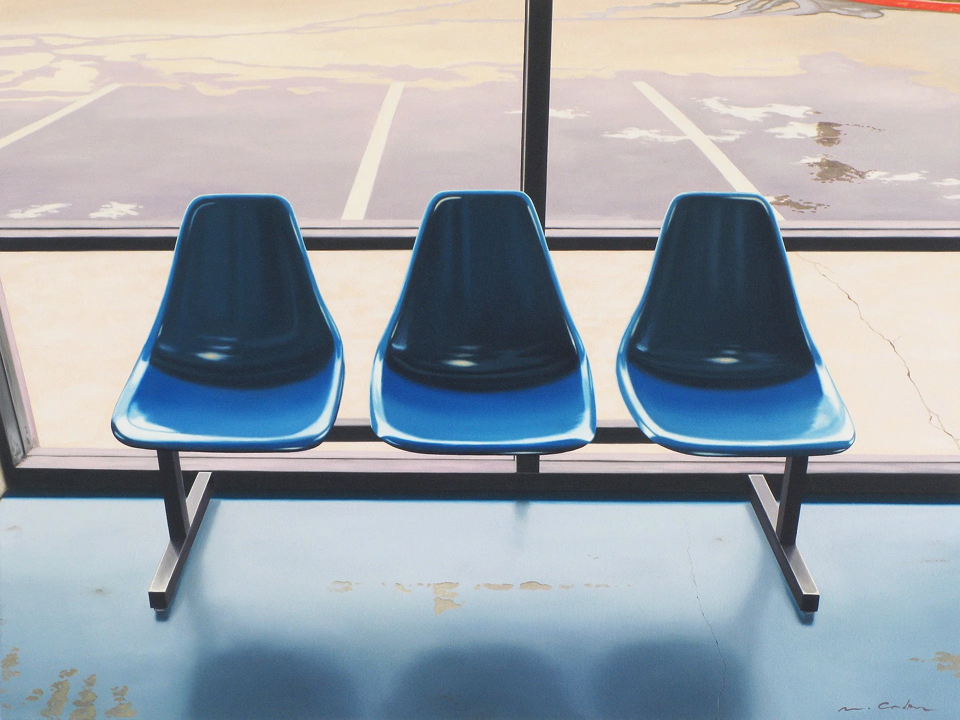 Three Blue Seats 30x40 2011