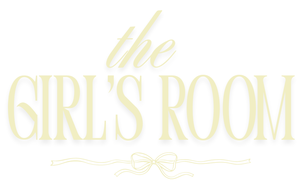Text that reads "the GIRL'S ROOM" in large, stylized font with a bow illustration below.