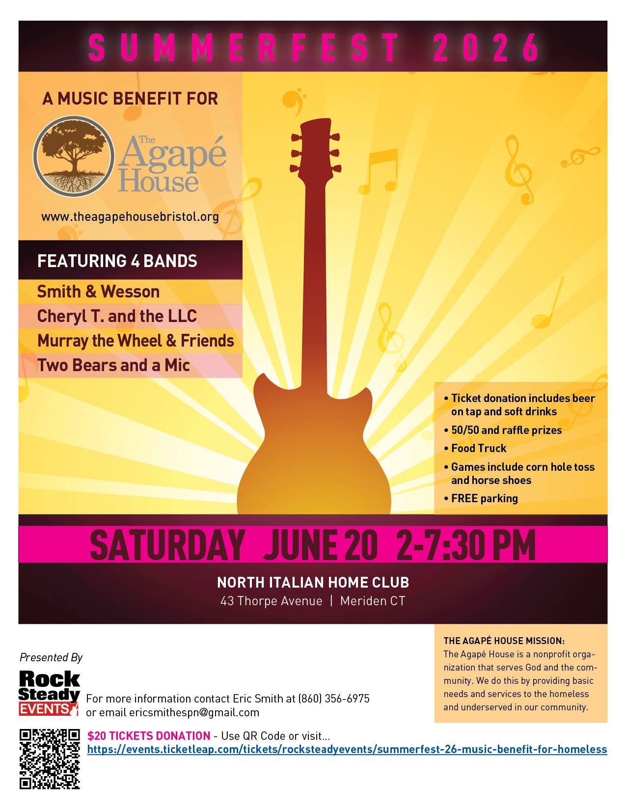 SummerFest 2026 - A Musical Festival to Benefit The Agape House