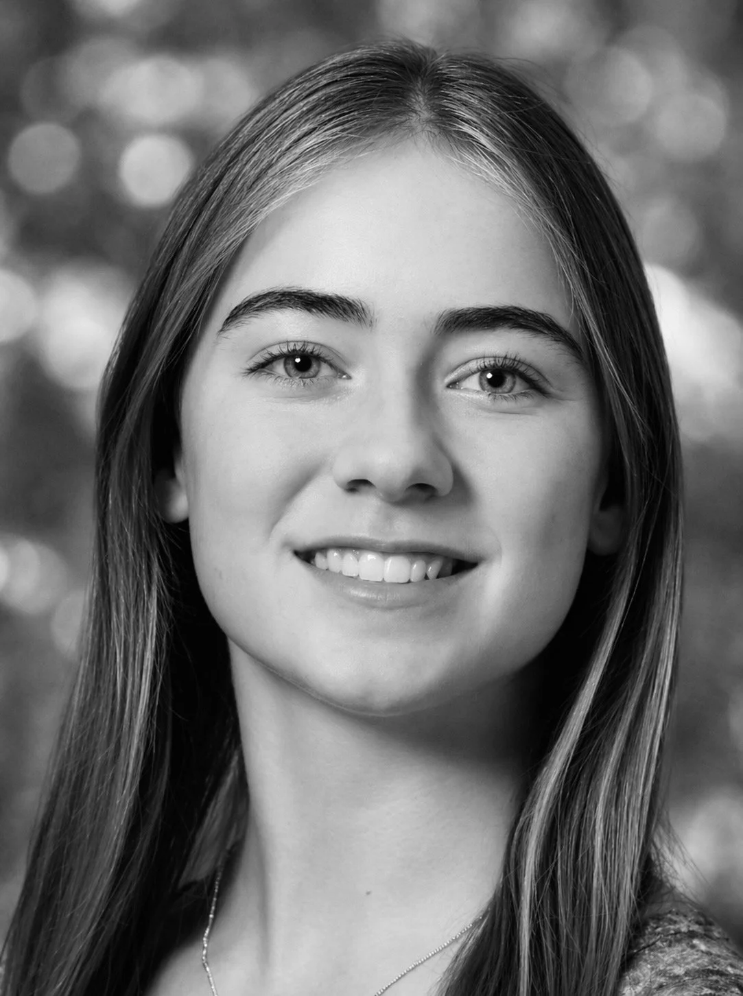 Black and white portrait of Teen Exec founder Natalya Lucas.