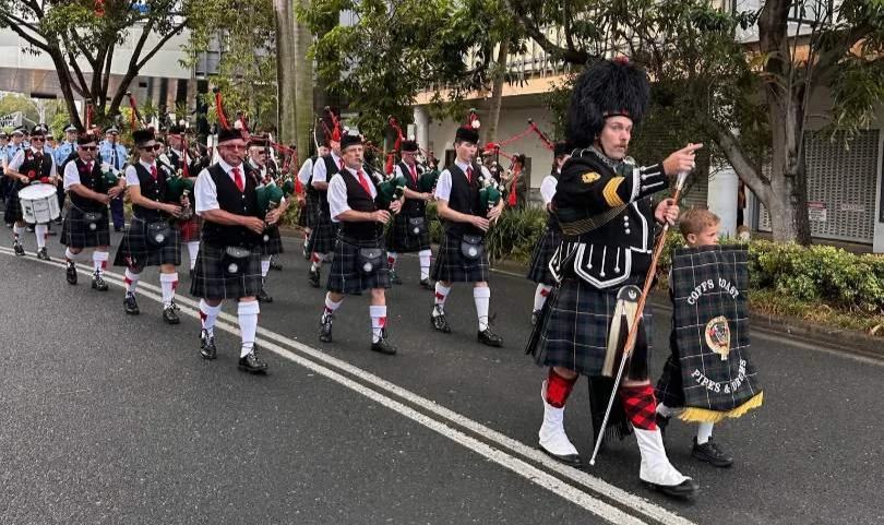 Scottish Pipe Band performers