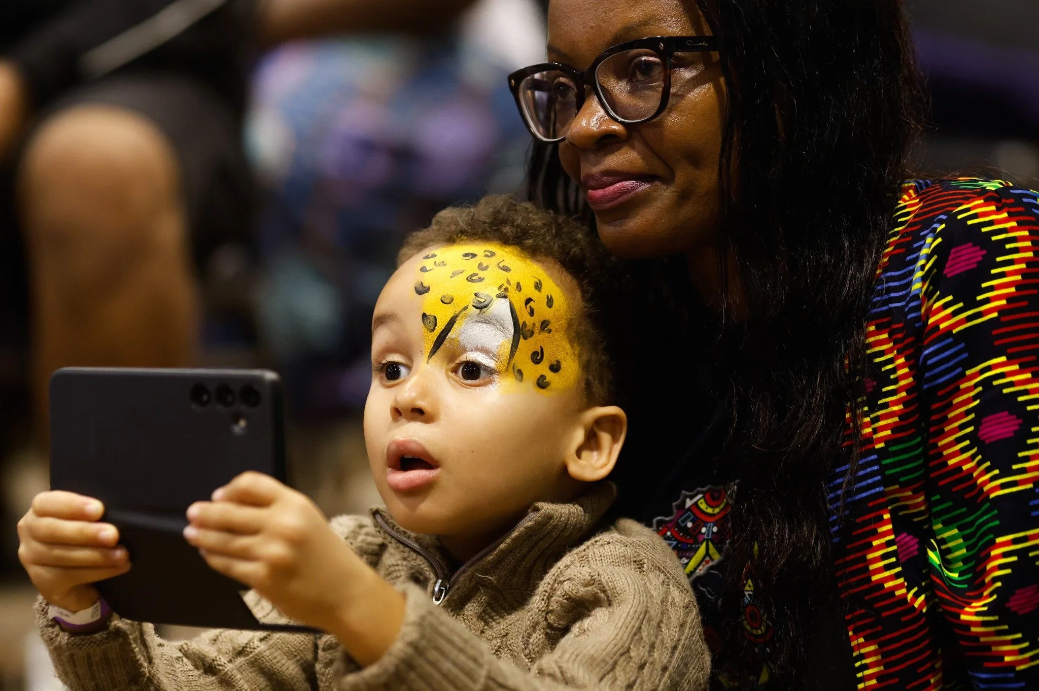 Audience enjoying International Food and Dance performances.
