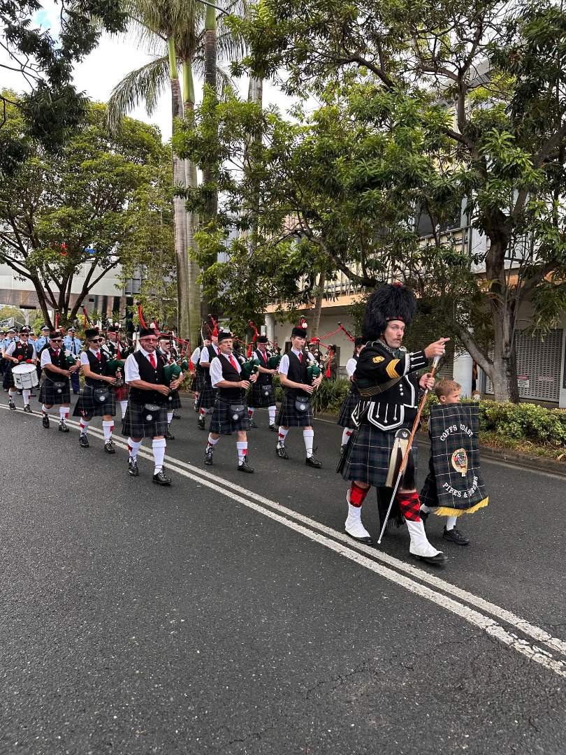 Scottish Pipe Band performers.