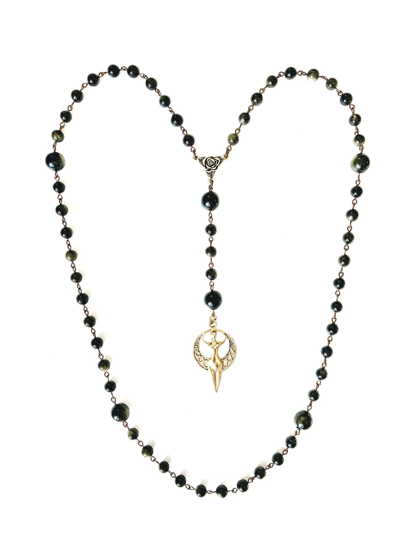 Gold Sheen Obsidian Rosary
