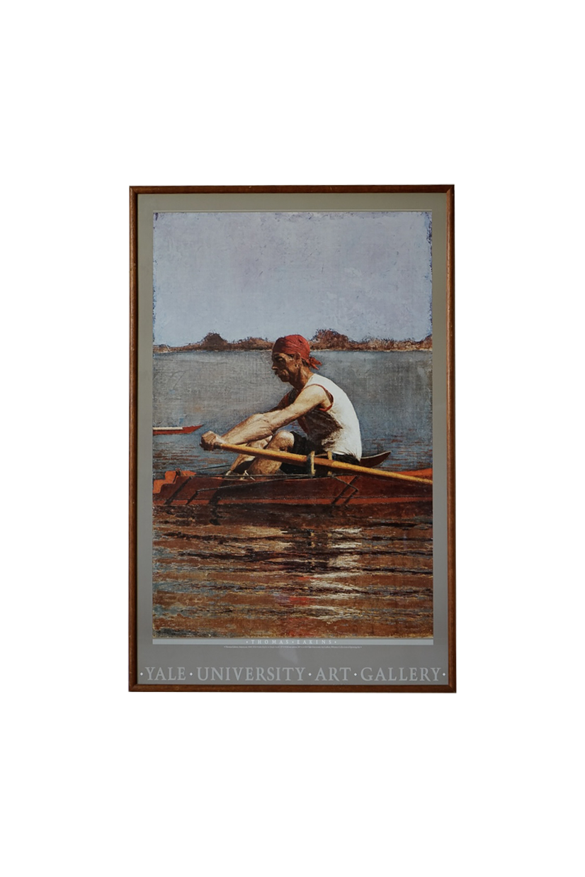 Thomas Eakins  "John Biglin in a Single Scull” Print, c. 1996
