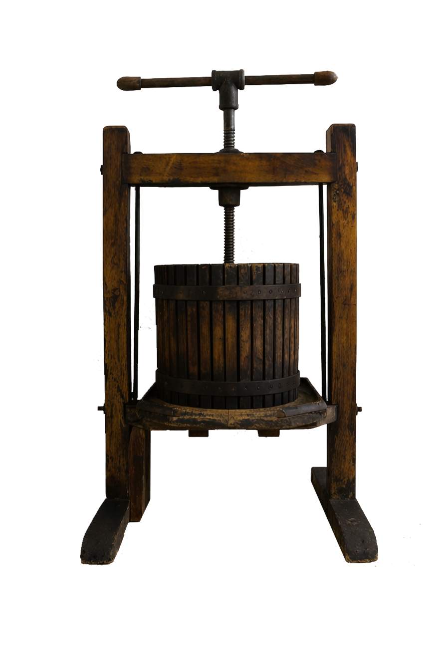 Wooden Basket Wine Press, c. 1900