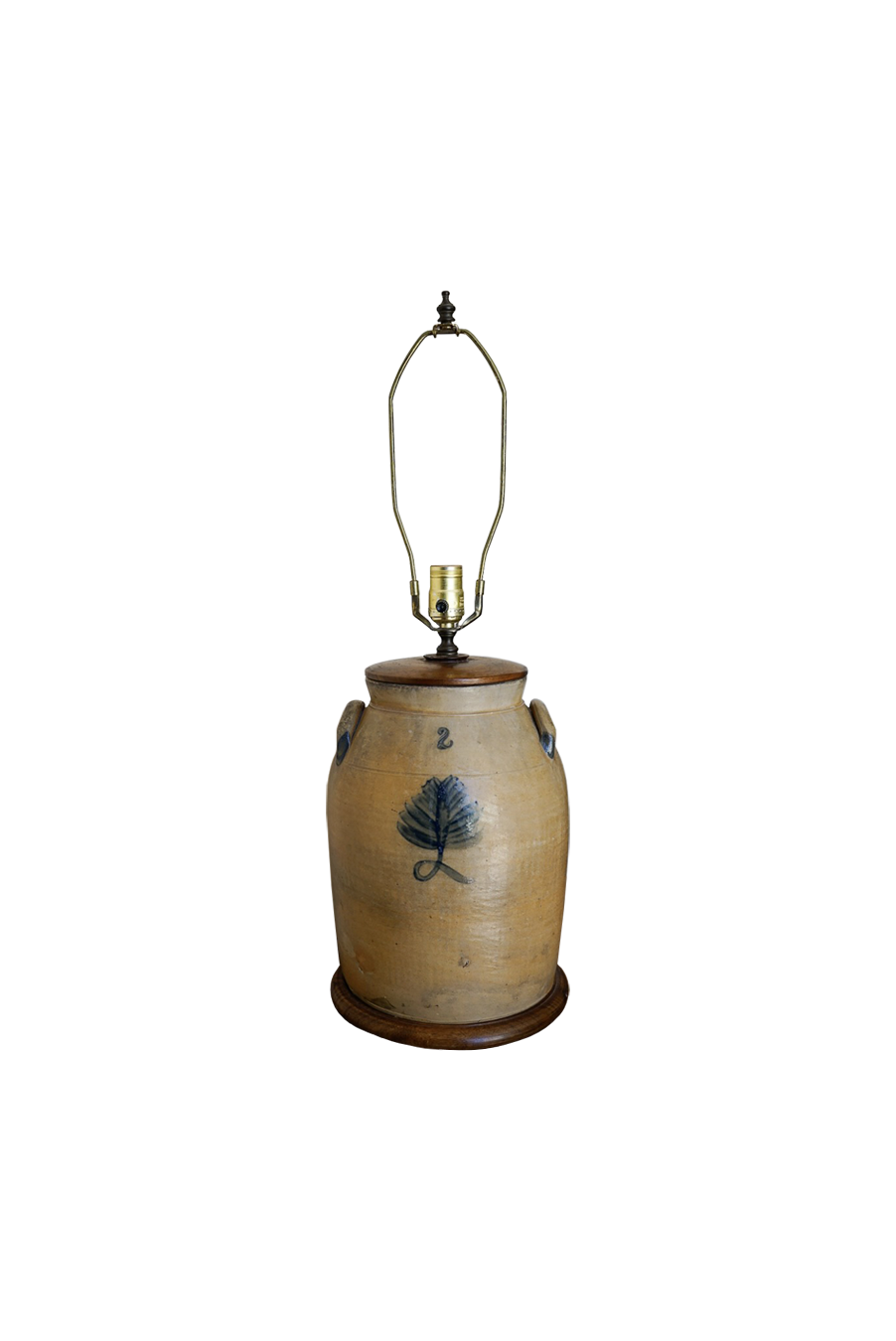 Stoneware Crock Lamp, c. 1865 - 1880