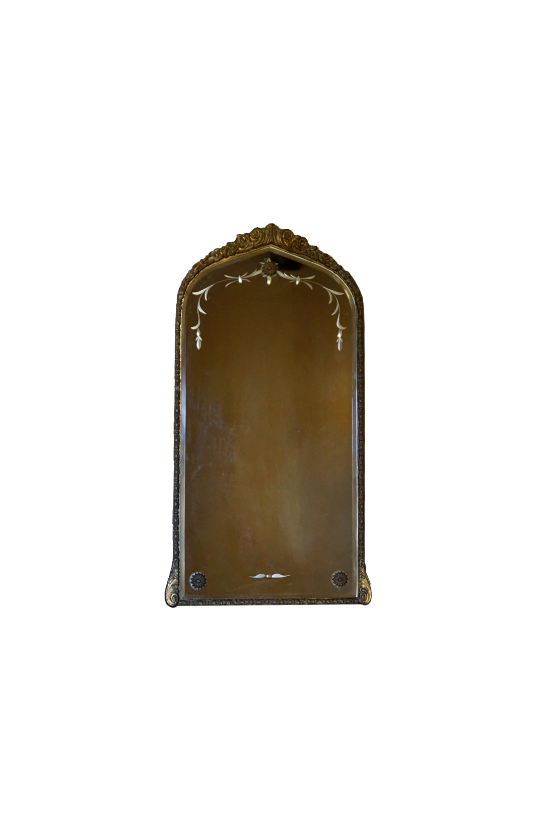 Etched Arched Mirror, c. 1930s