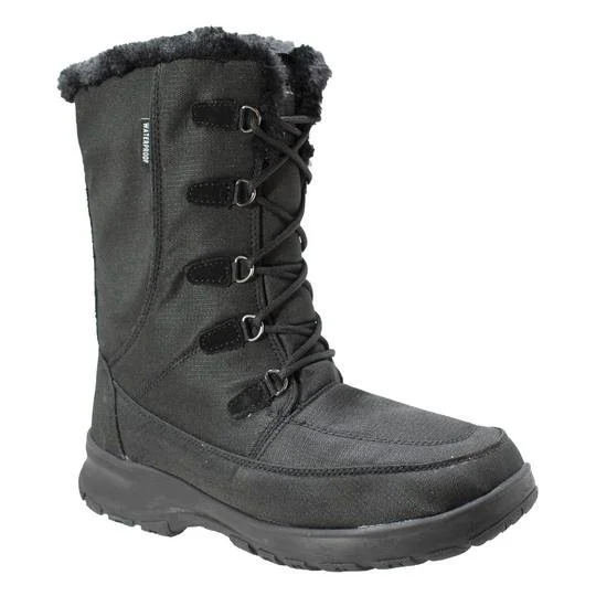 Women's Waterproof Nylon Winter Leather Boots