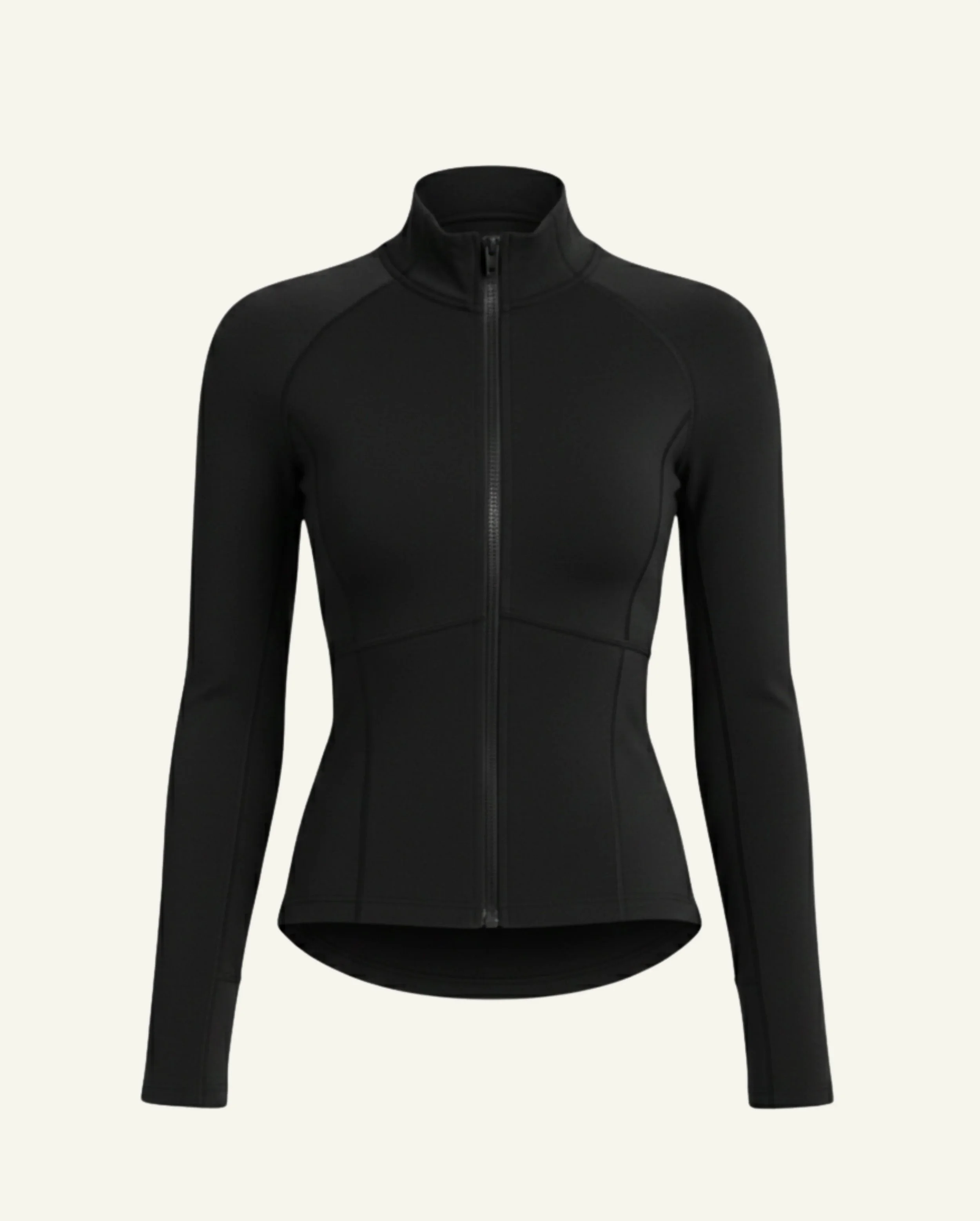 Women’s Merino Wool Zip Longsleeve — Black Base Layer