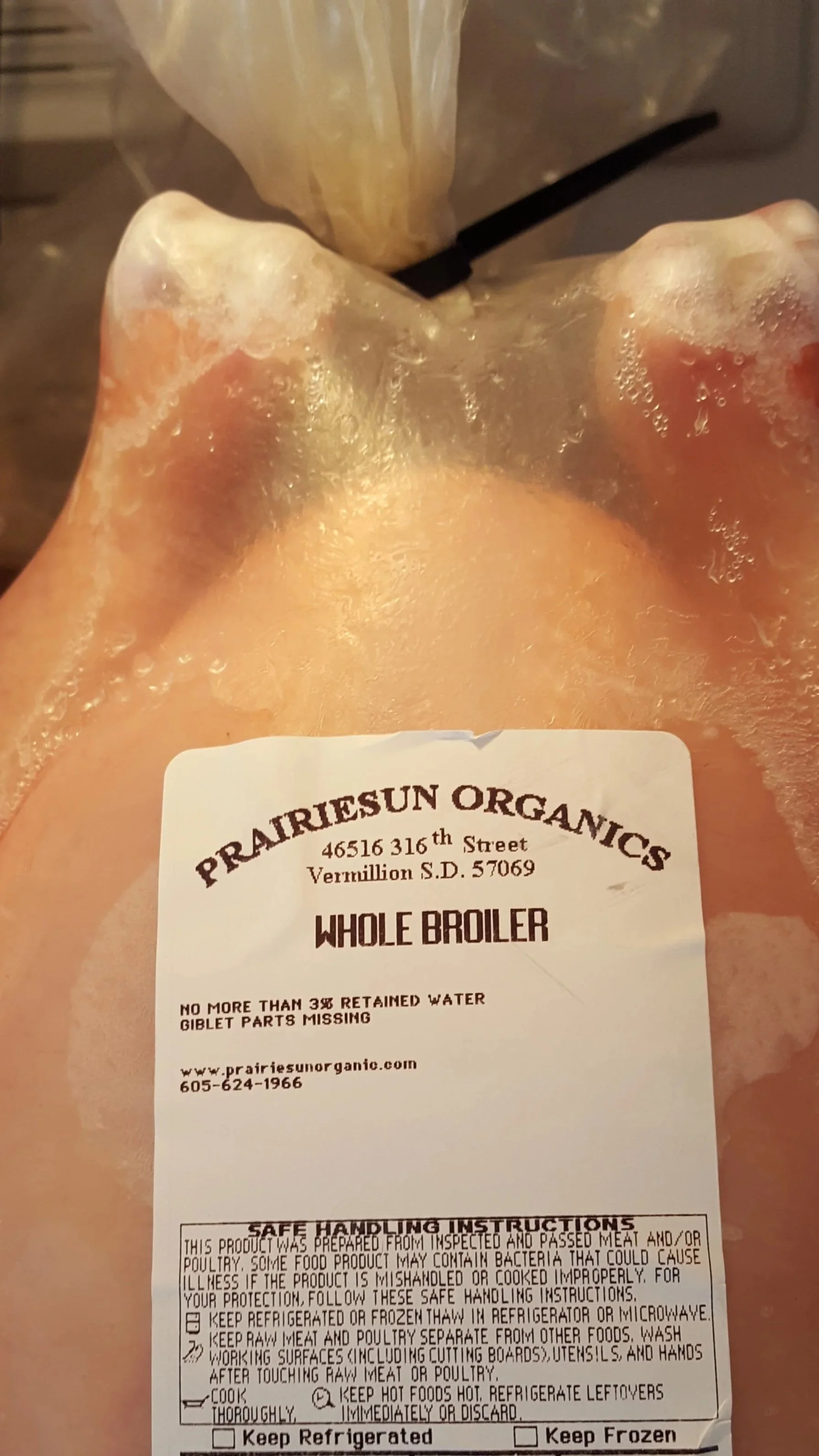 whole frozen chicken