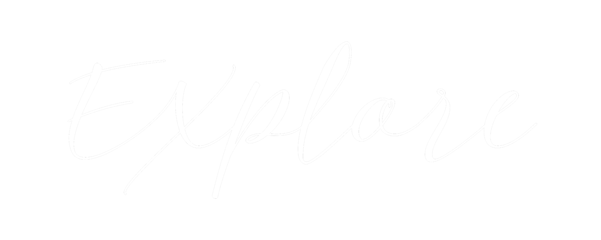 The word 'Explore' written in white cursive font on a black background.