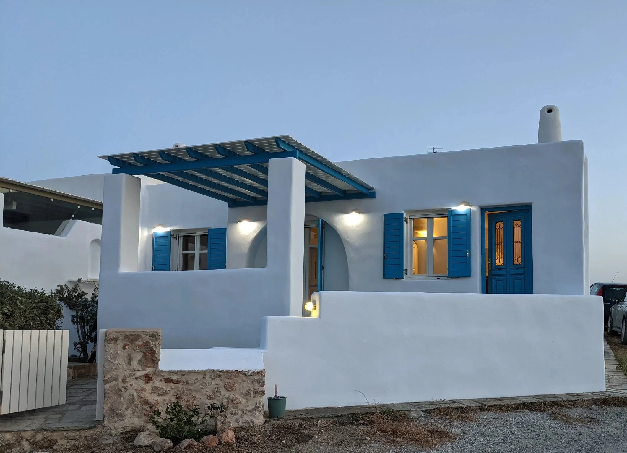 Enjoy the sunset right from the front porch with a local wine and not a care in the world