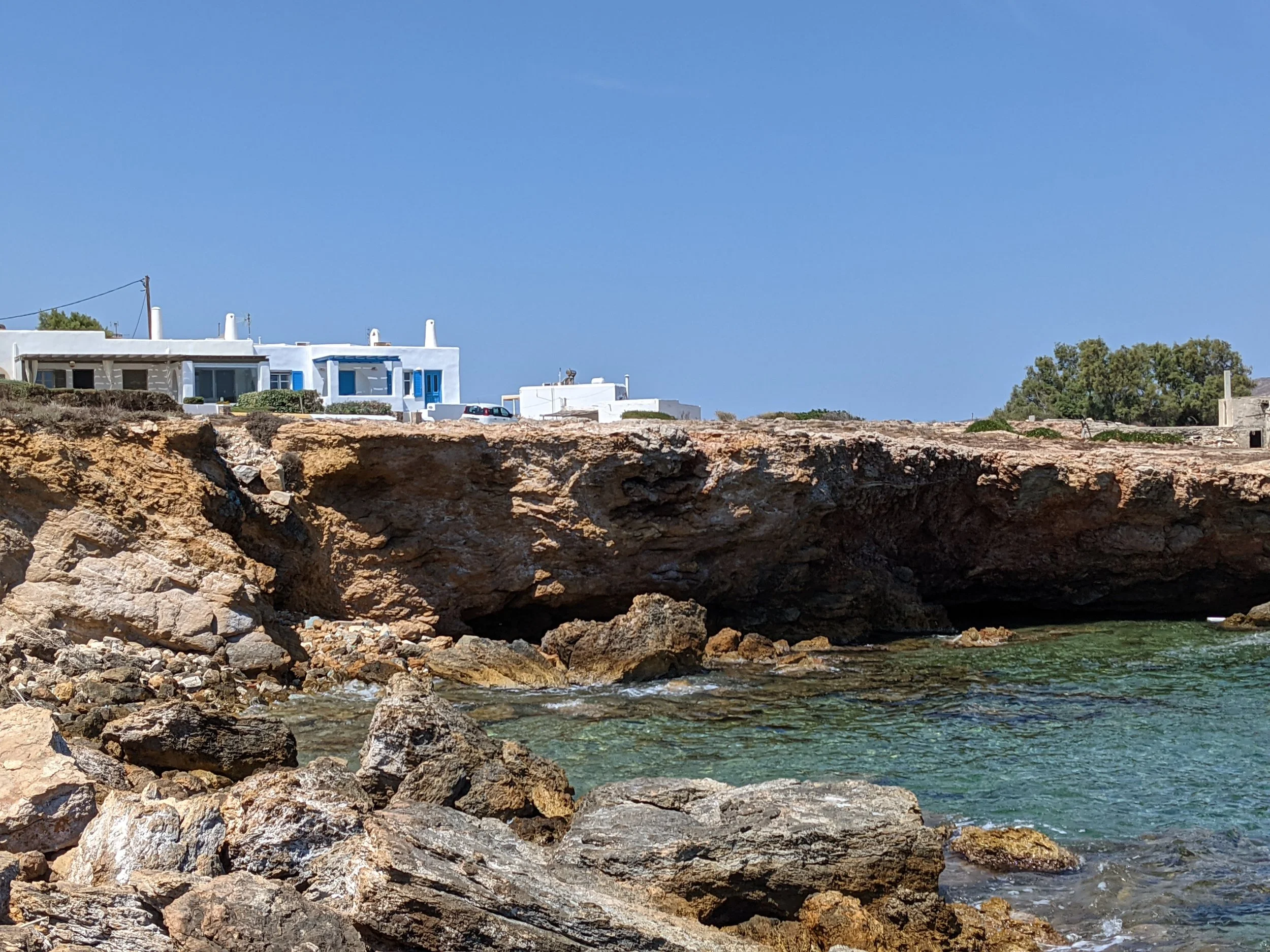 Paros Paradise sits atop the iconic rocky Aegean coastline ... hear the waves and feel the breezes!