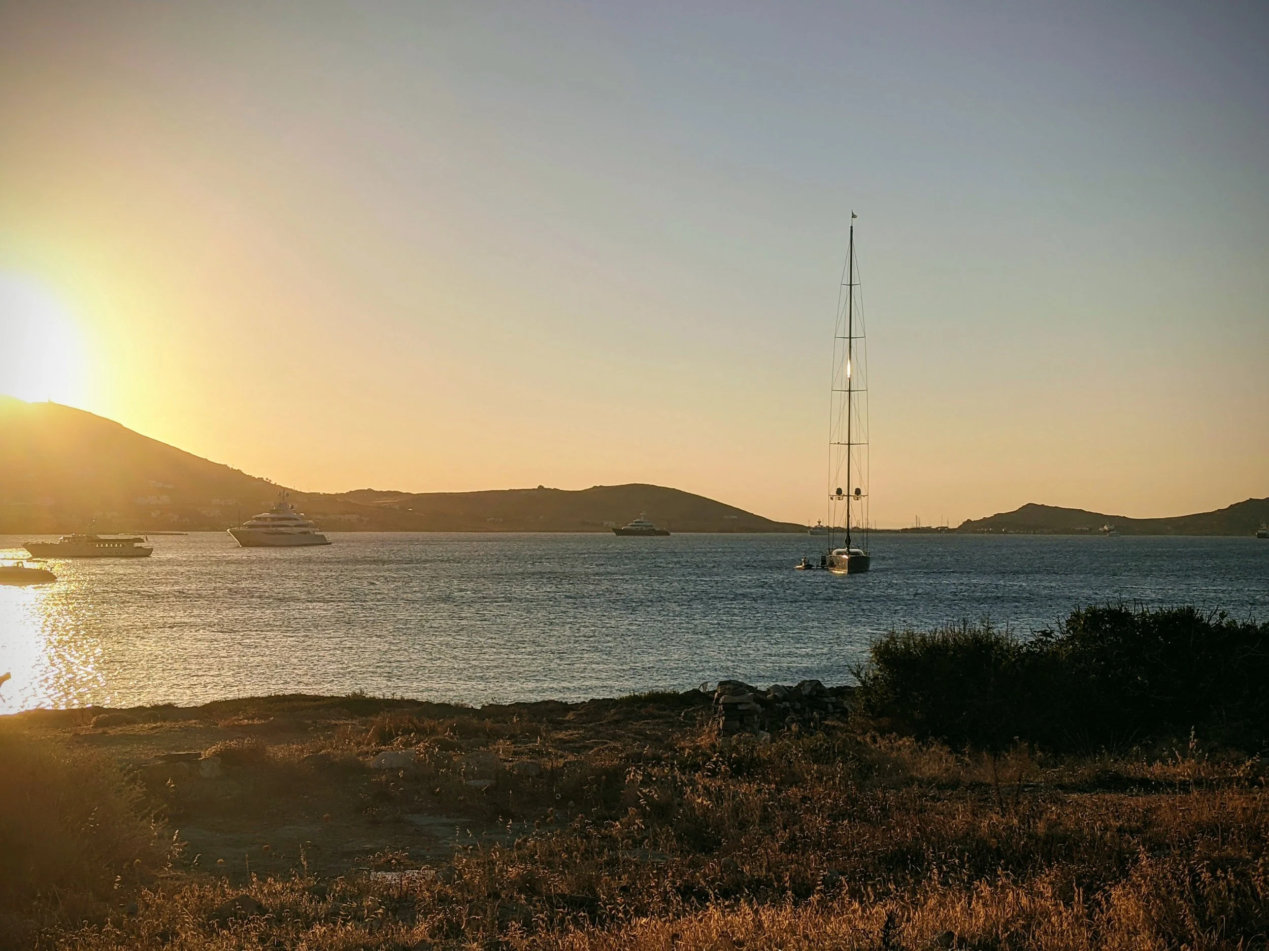 Take in the radiant sunset view every night from Paros Paradise