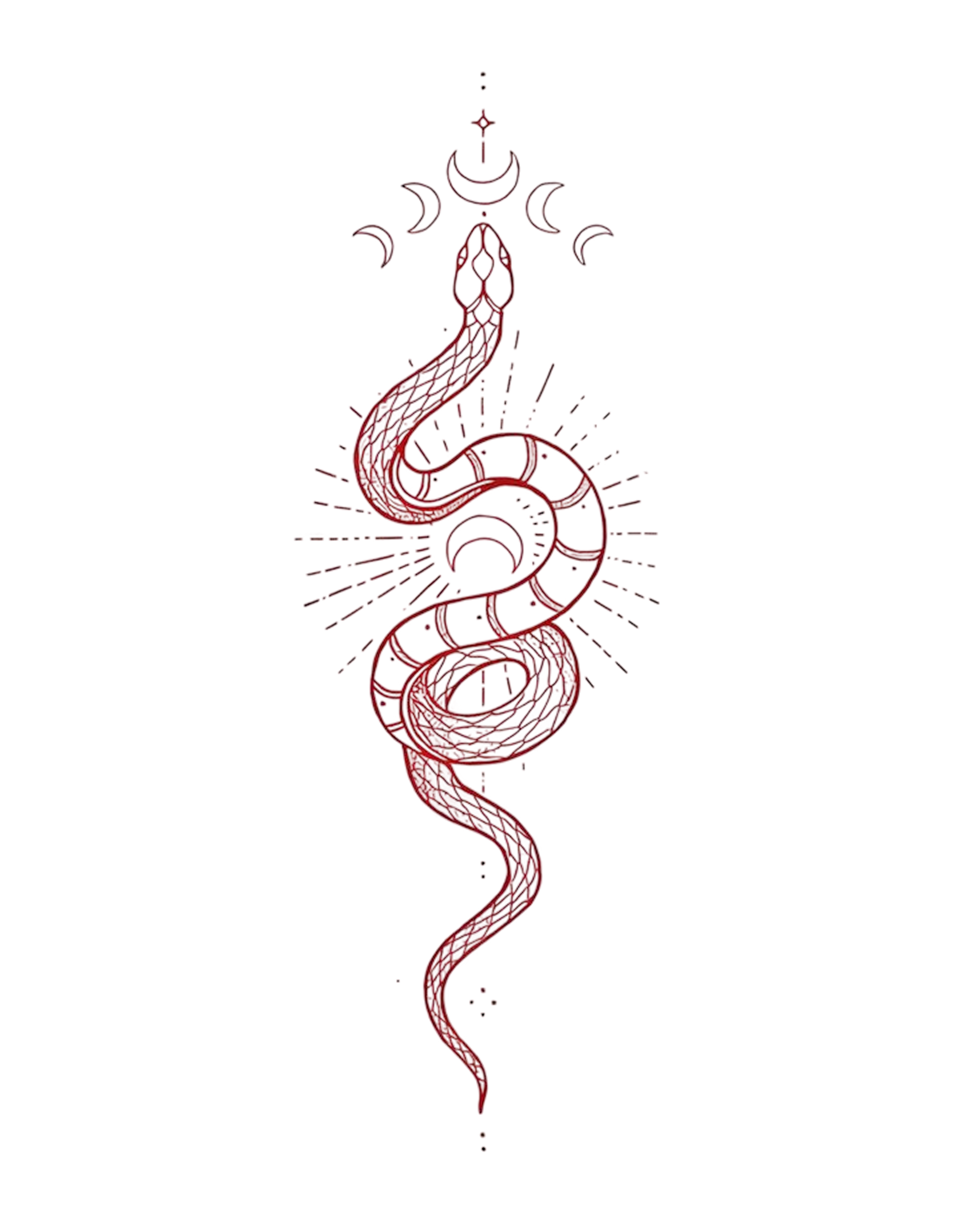 A digital illustration of a red, stylized snake with a circuit board pattern inside, winding upward with a circuit-like design around it, and a candle flame at the top.