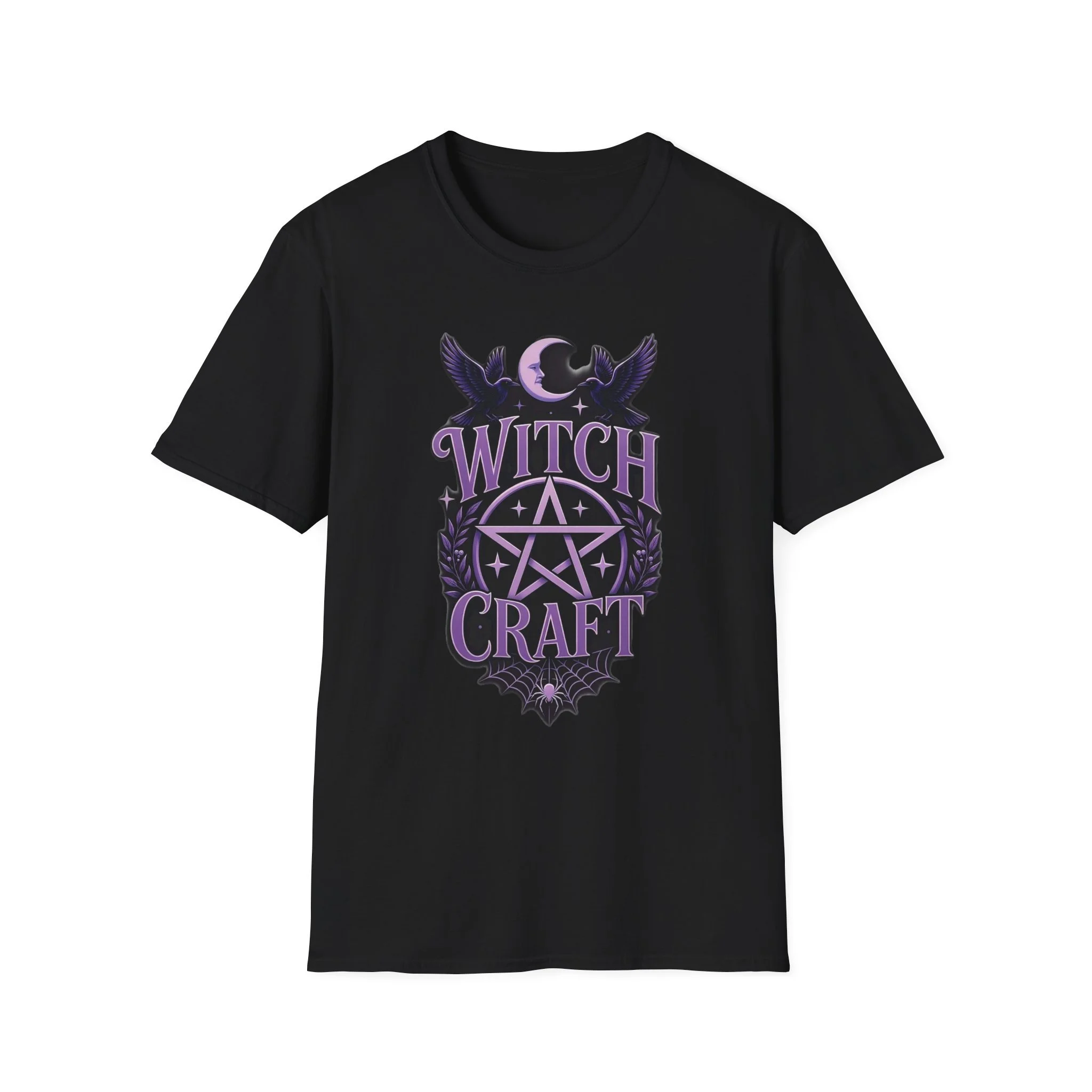 Witch Craft pentagram T-Shirt | Moon, Bats, Gothic Halloween design, dark, esoteric
