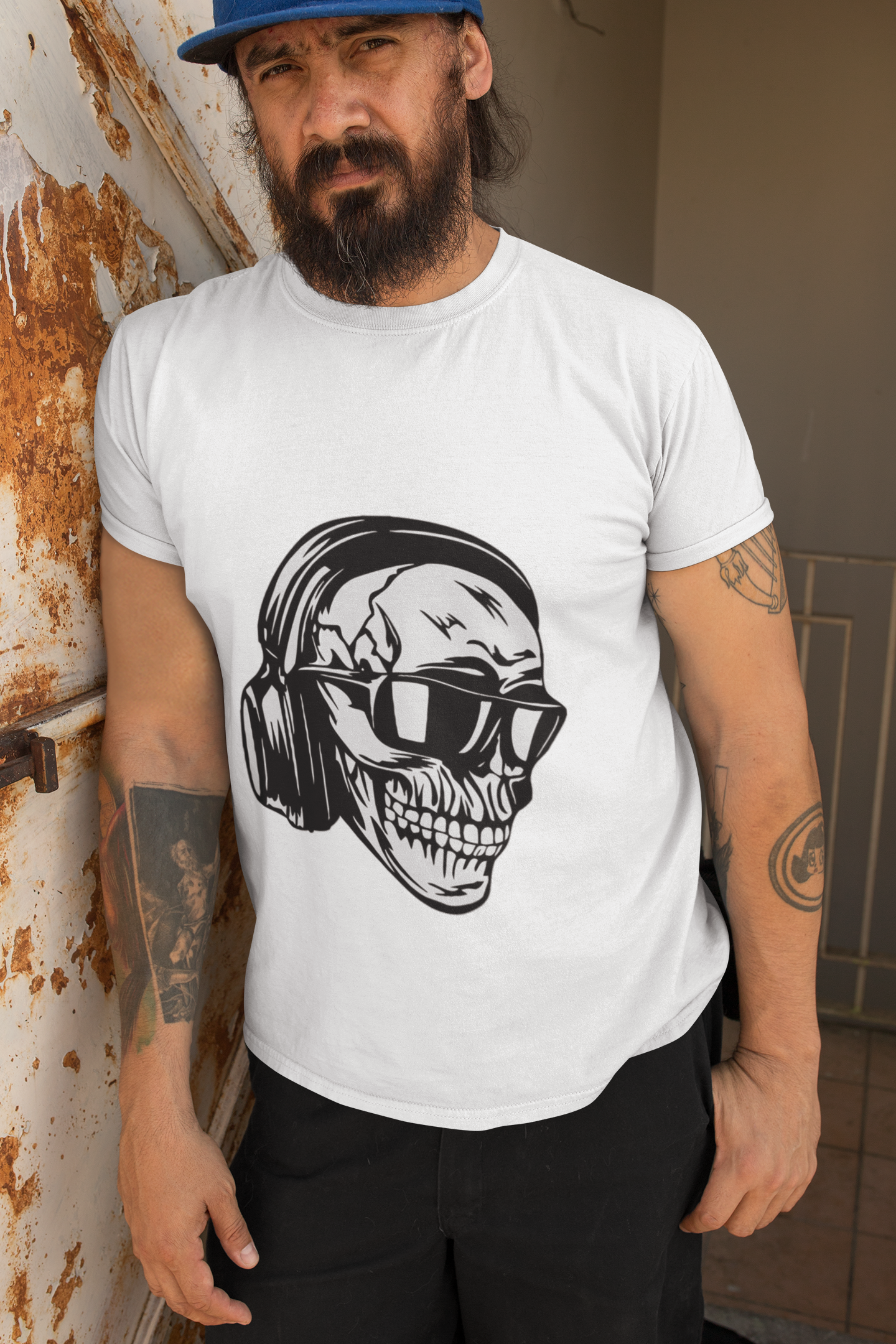 t-shirt-mockup-featuring-a-bearded-man-leaning-against-a-rusty-wall-32841.png