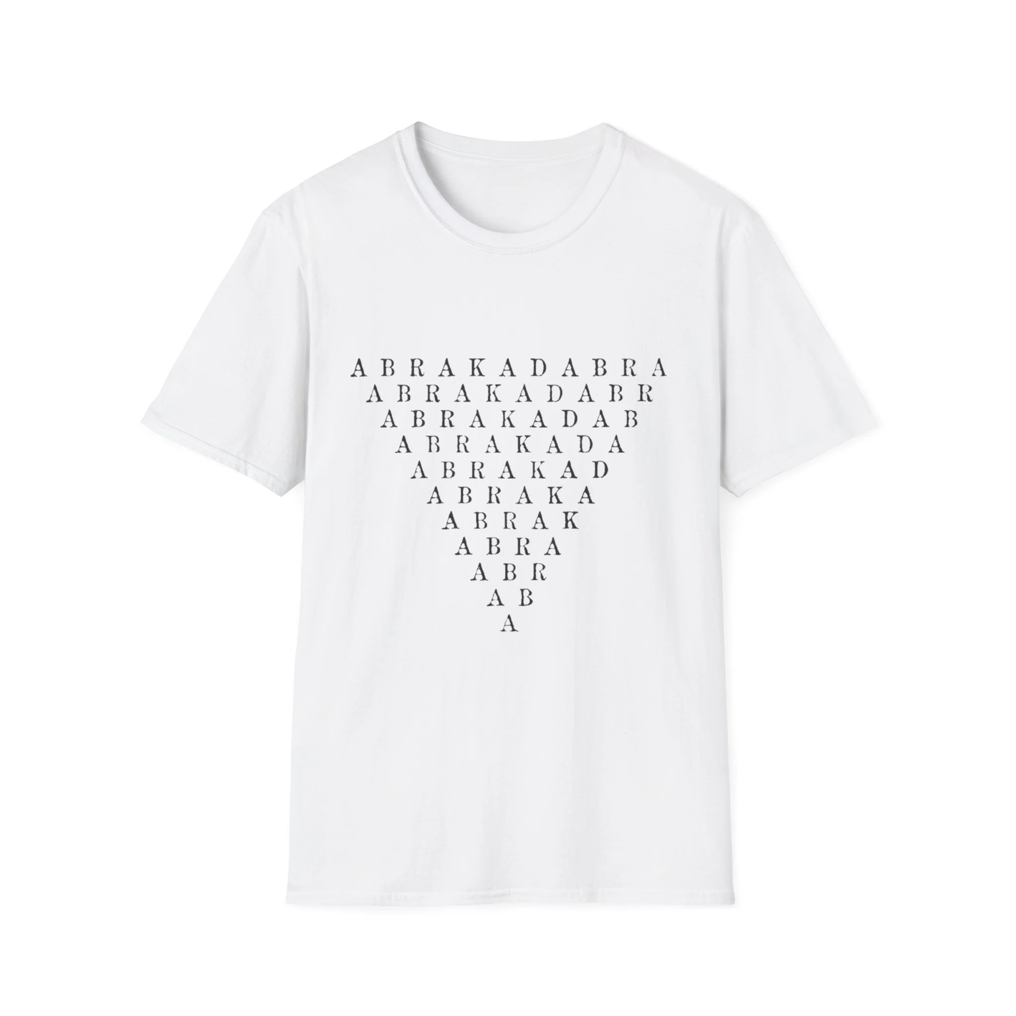 Abrakadabra Pyramid T-Shirt | Typographic Magic Word Tee, Gothic, Dark, Occult, Emo, Esoteric