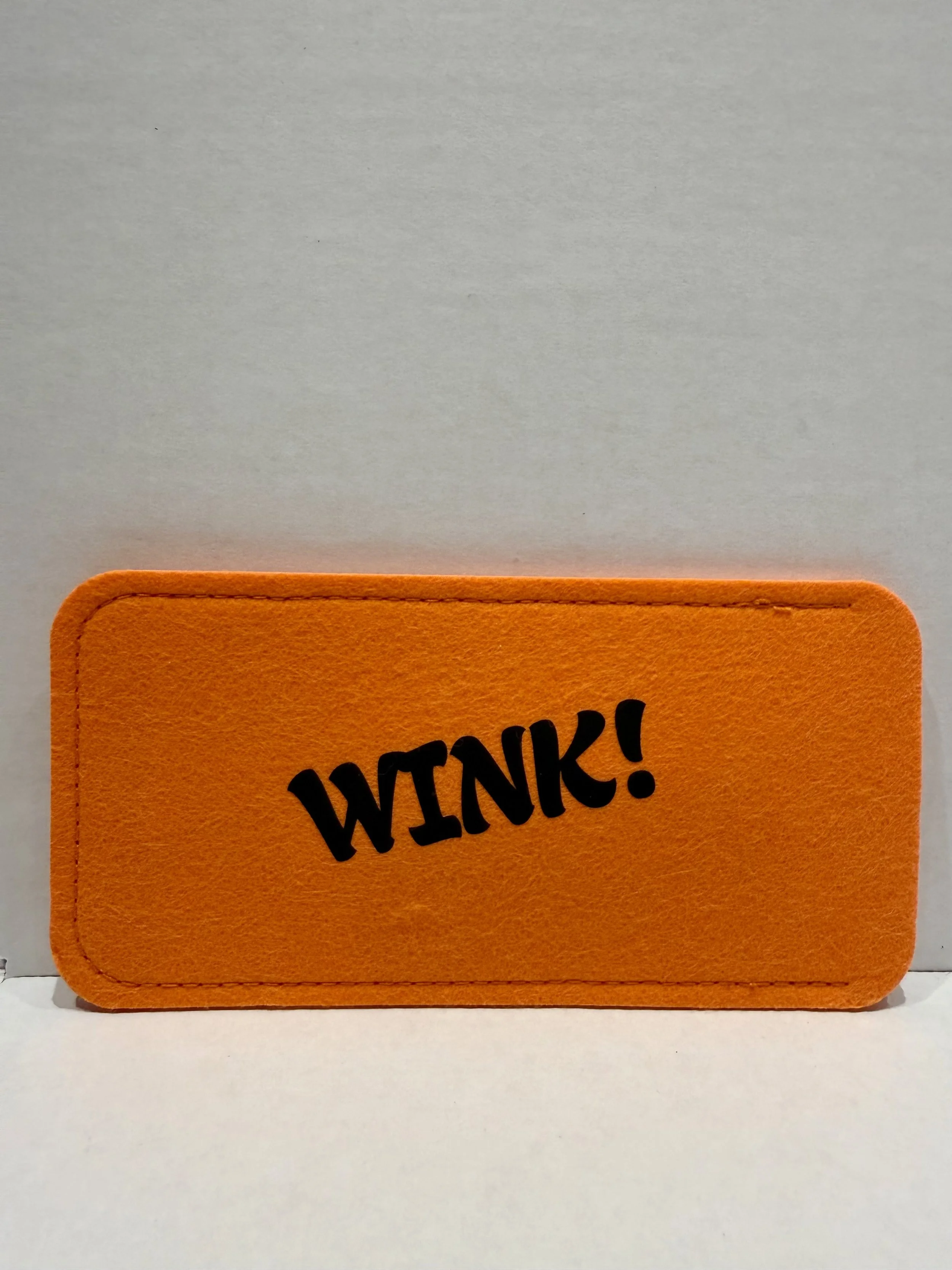 Orange "Wink!" Eyeglass Case