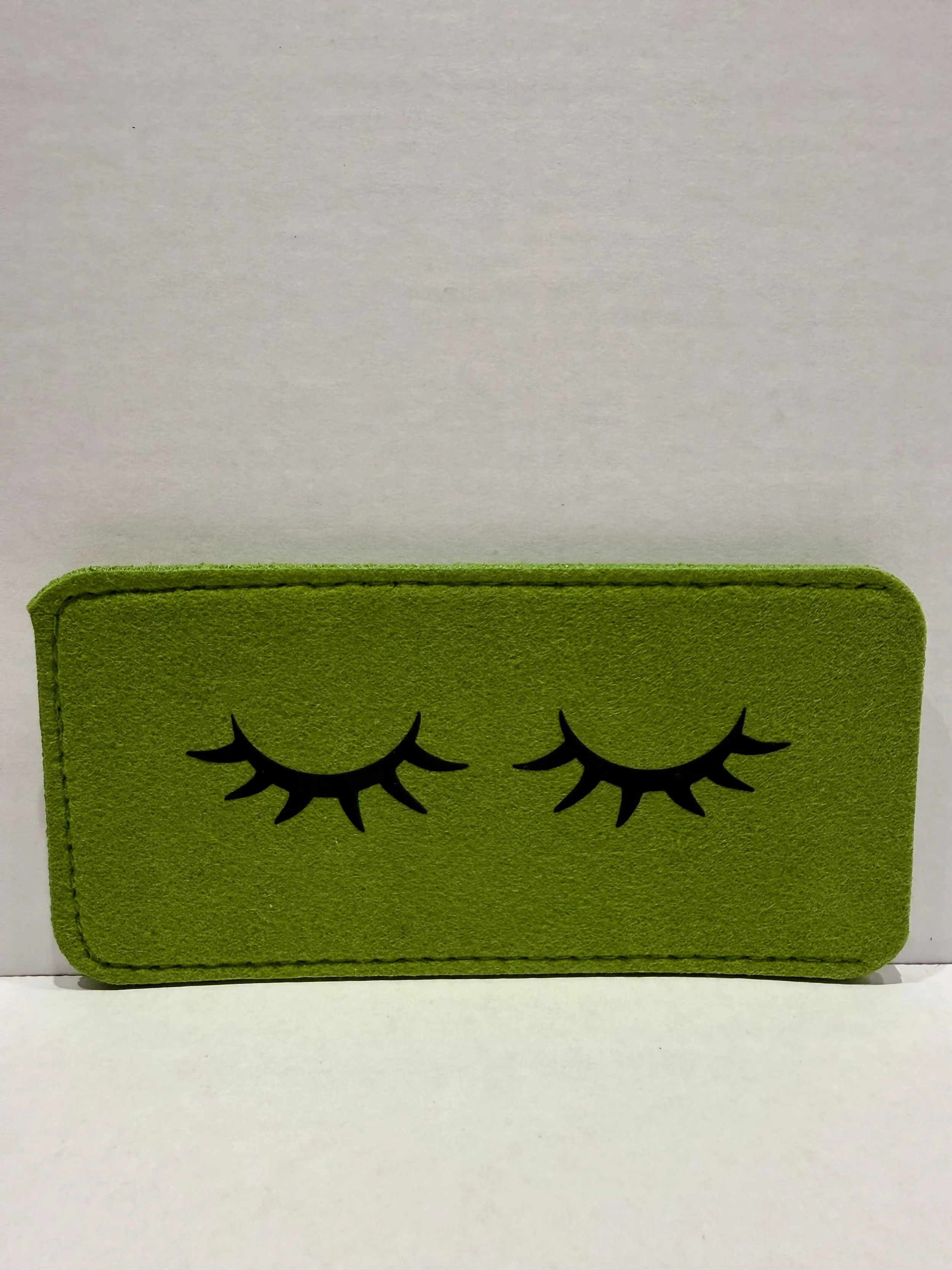 Lime Green Eyelash Eyeglass Case