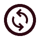 Refresh or reload icon representing a circular arrow.