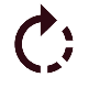 A black circular logo with a pink arrow forming a counterclockwise loop, resembling a refresh or reload symbol.