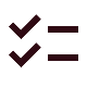 Checklist with three items marked off.