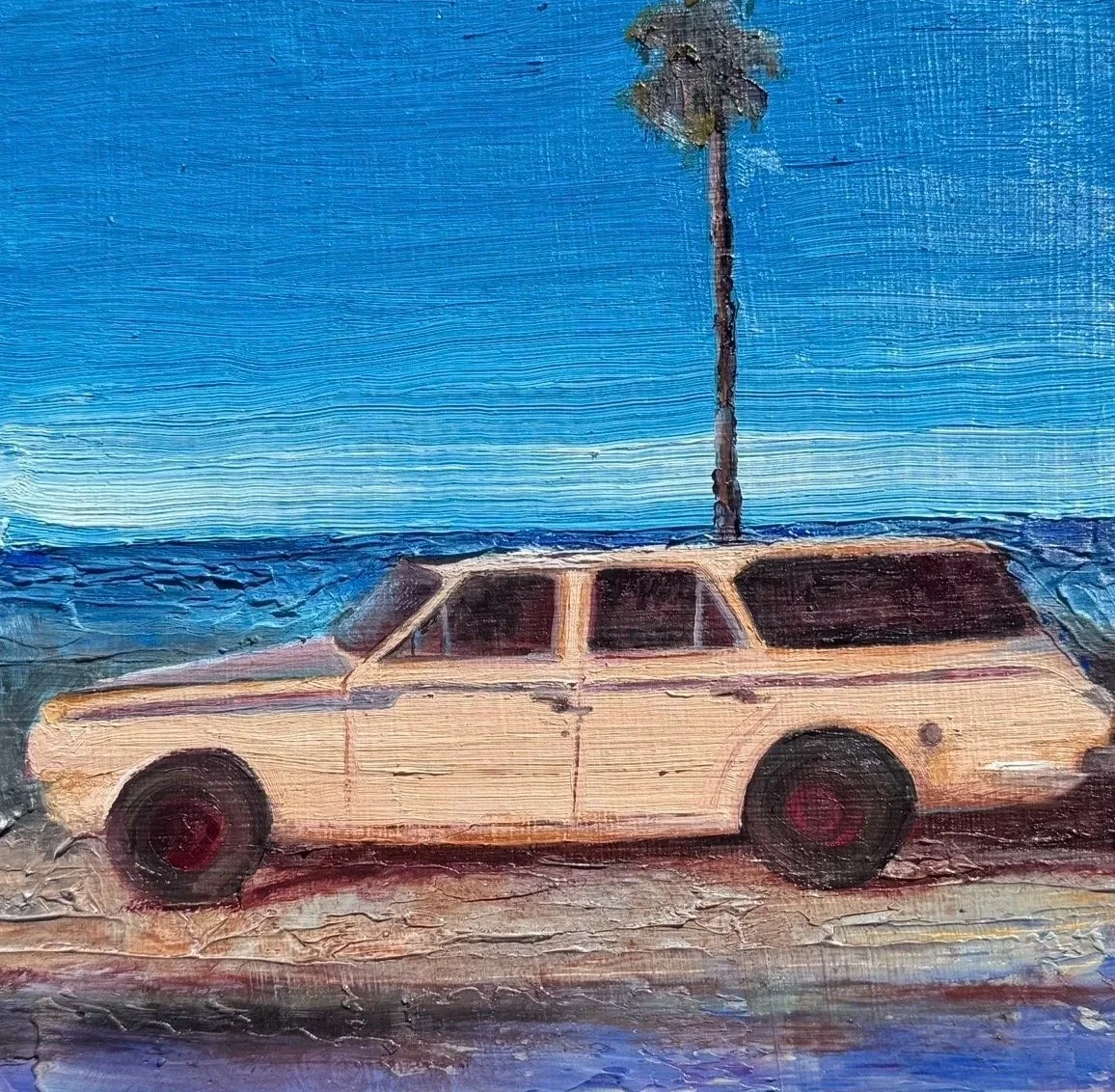 "Noah's Valiant"
oil on panel, 6x6