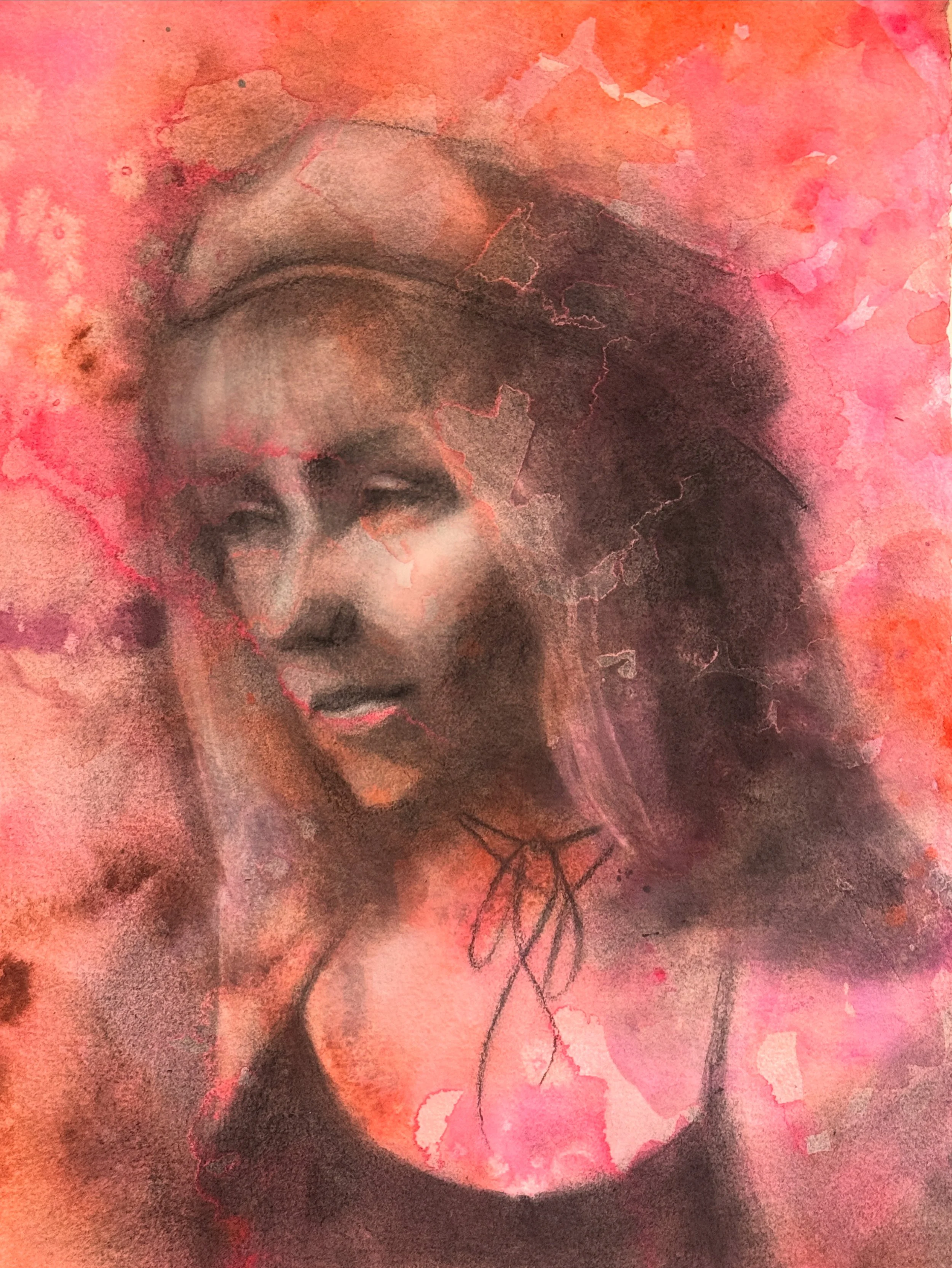 "Trinity" 
watercolor and charcoal on watercolor paper, 11x15
