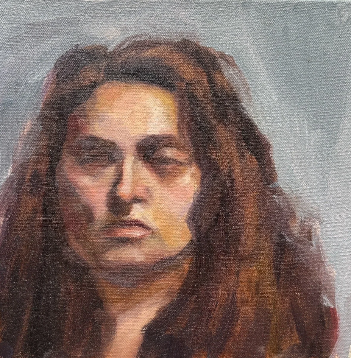 Oil on stretched cotton, 10x10 (from life) 