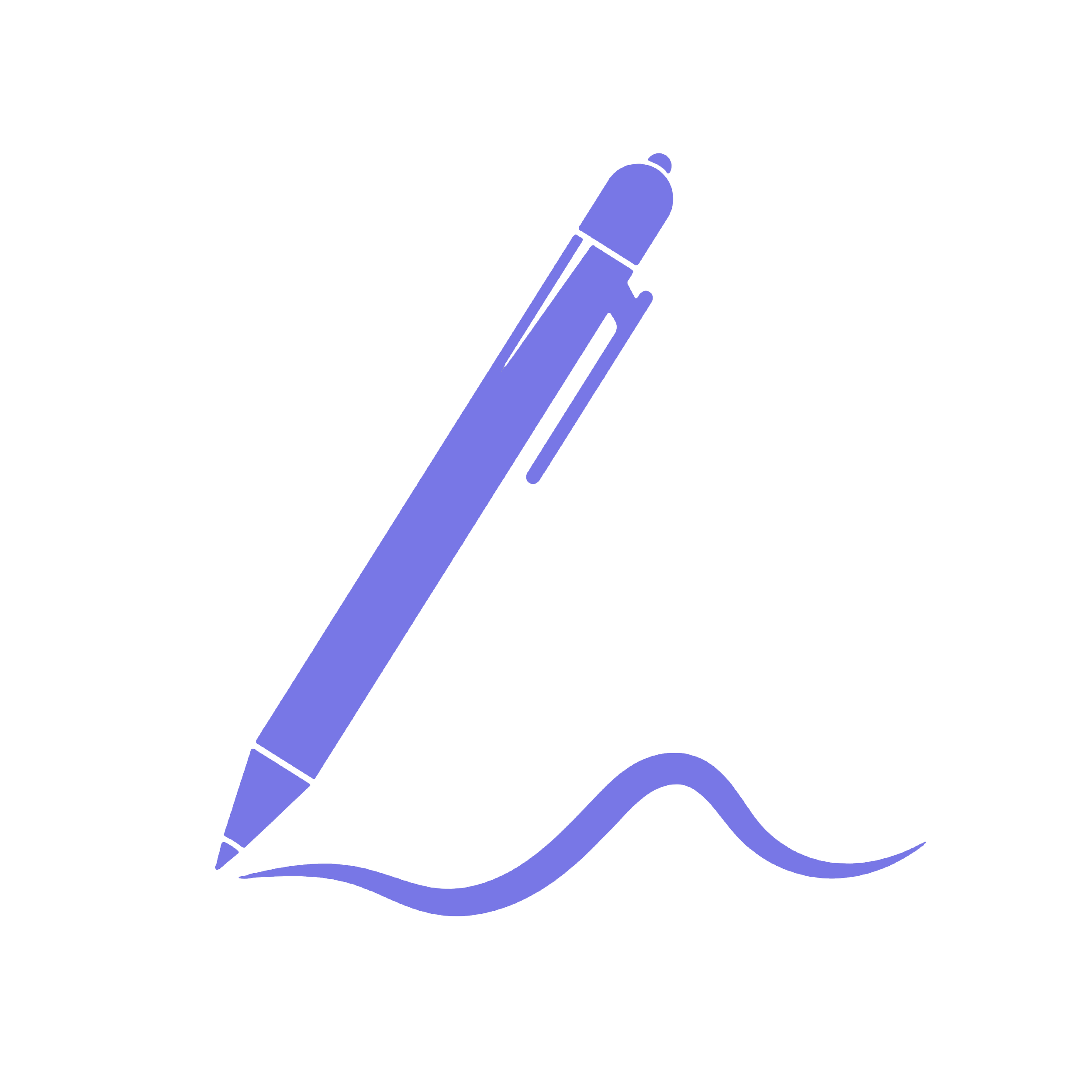 Icon of a pen writing