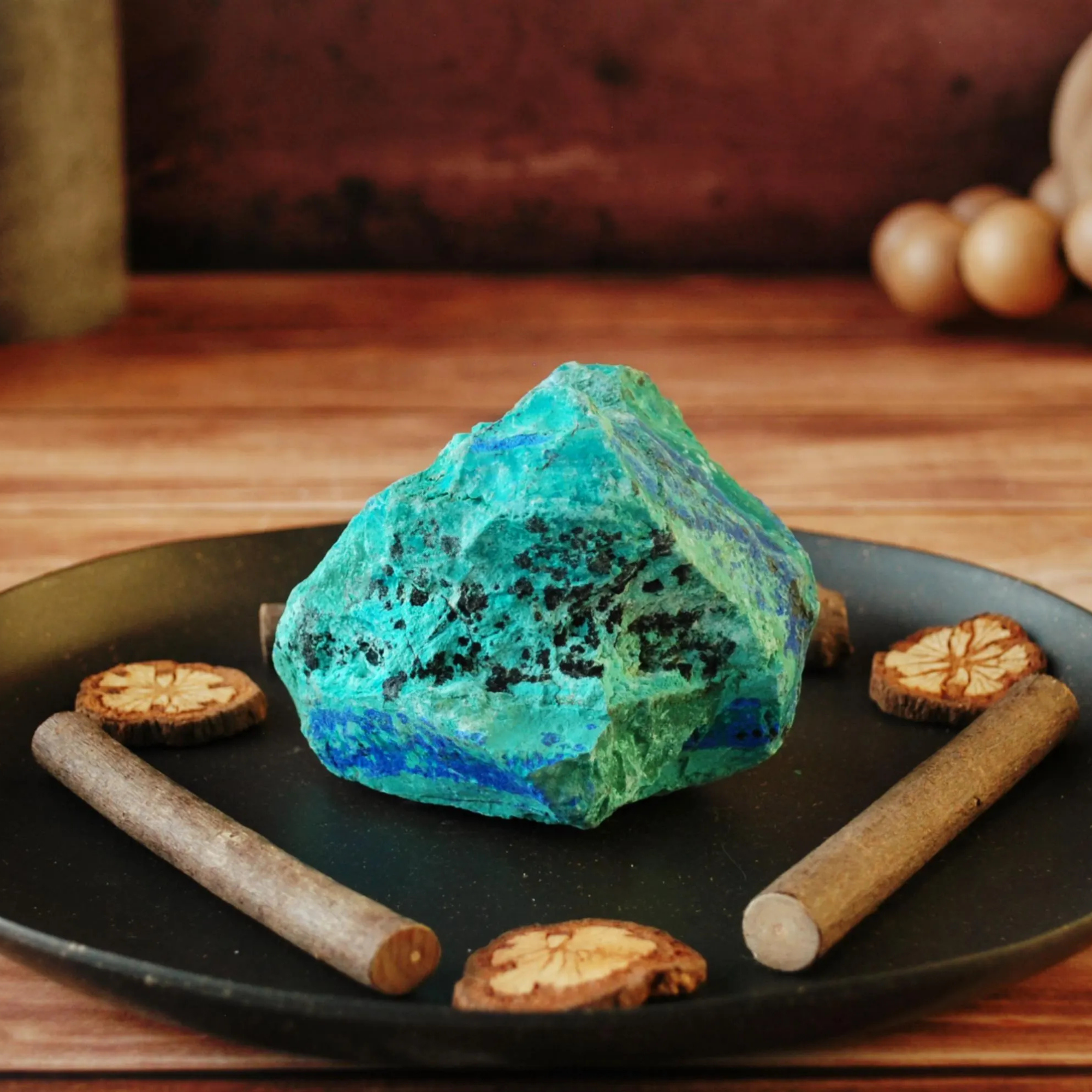 Azurite & Chrysocolla Rough – Deep Insight Stone