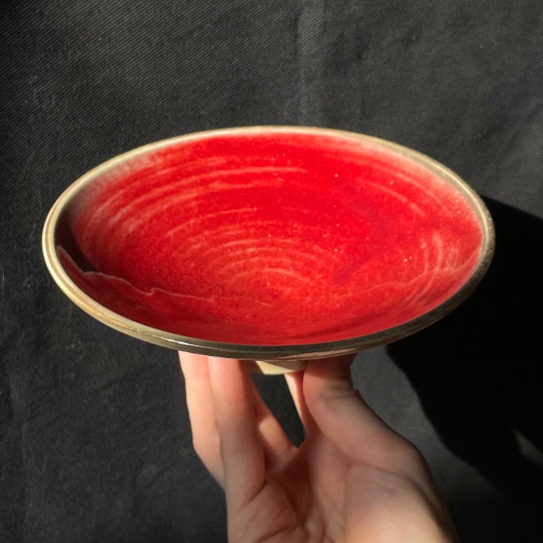 LOW BOWL IN COPPER RED