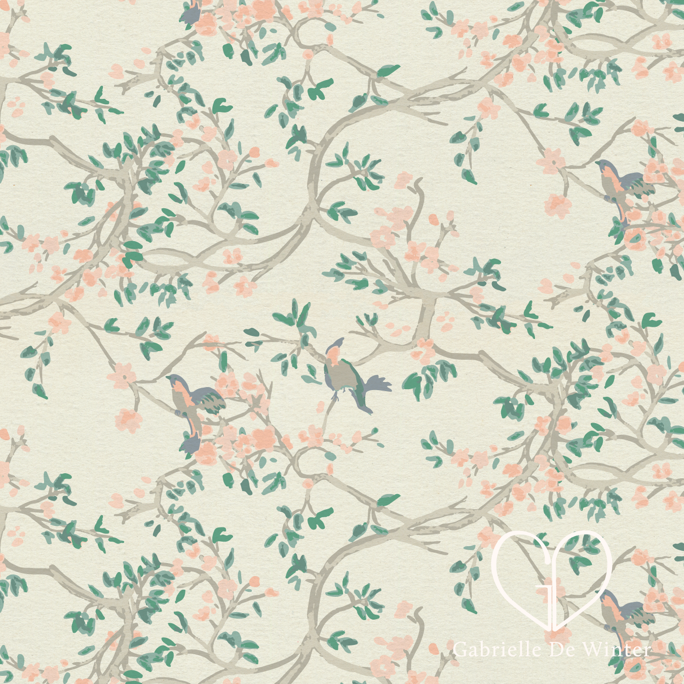 Finch Chinoicerie - Trailing Floral