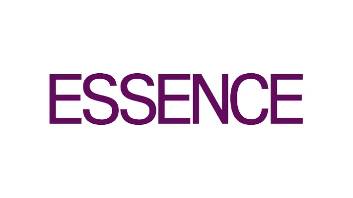 The word 'ESSENCE' in bold, purple letters on a white background.