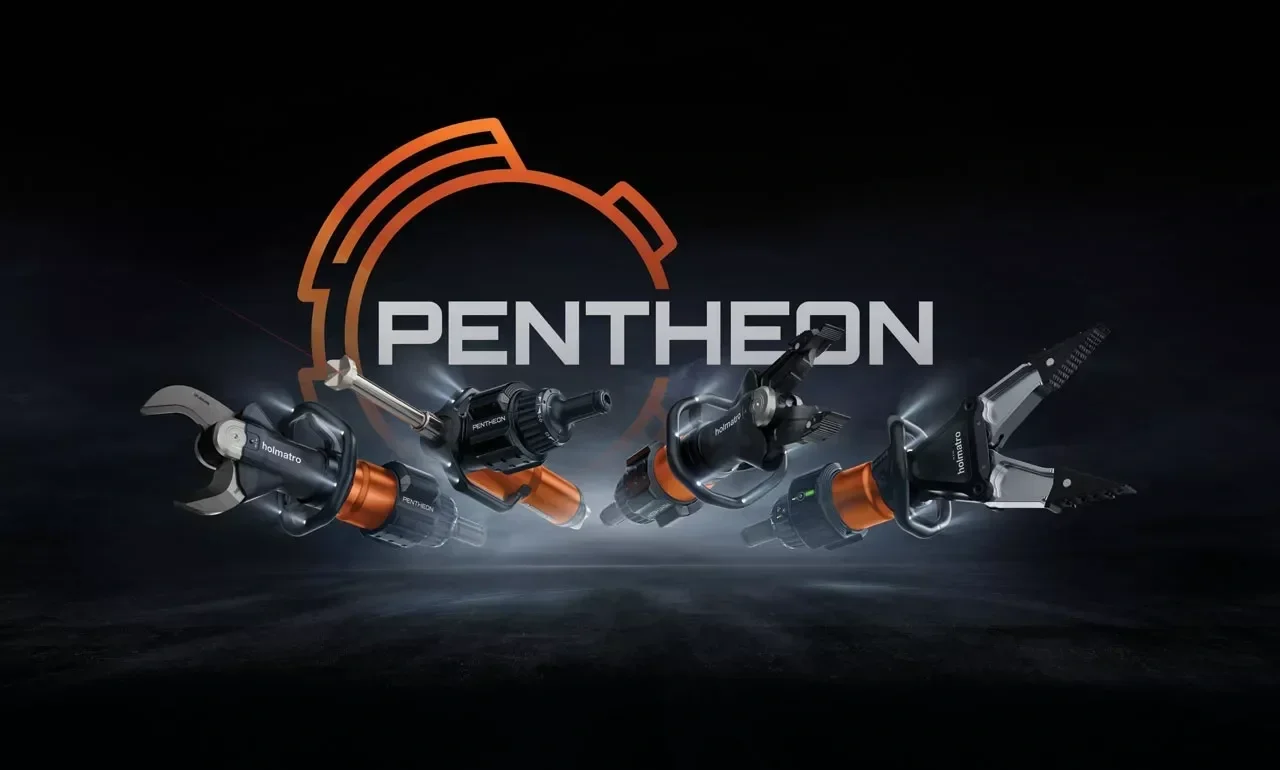 Imágenes de herramientas de robotic surgery con la palabra 'Pentheon' en el centro.
