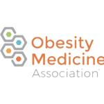 Logo of the Obesity Medicine Association featuring interconnected hexagons and the organization's name.