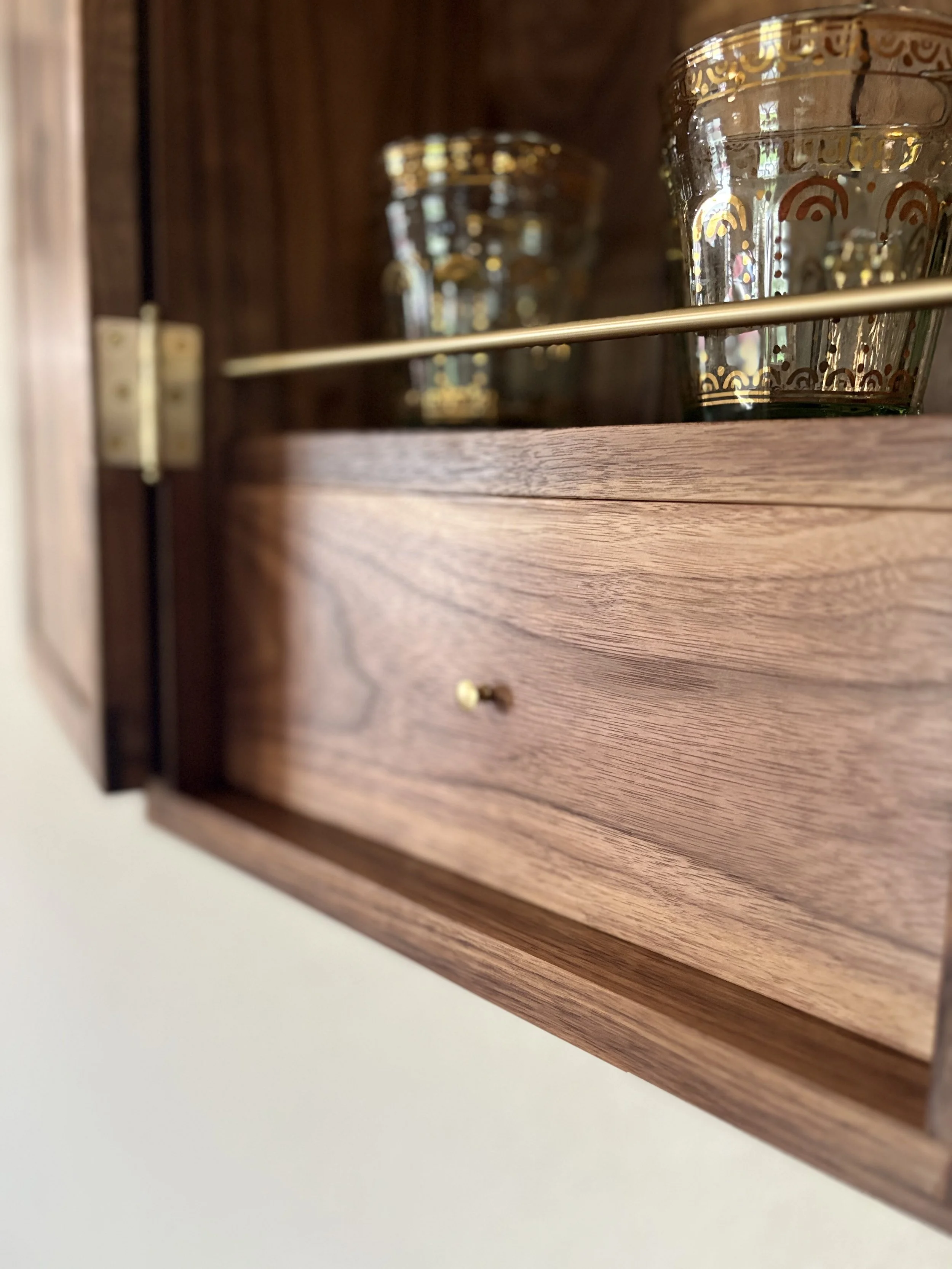 The drawer is friction-fit, no drawer slides or hardware necessary. 