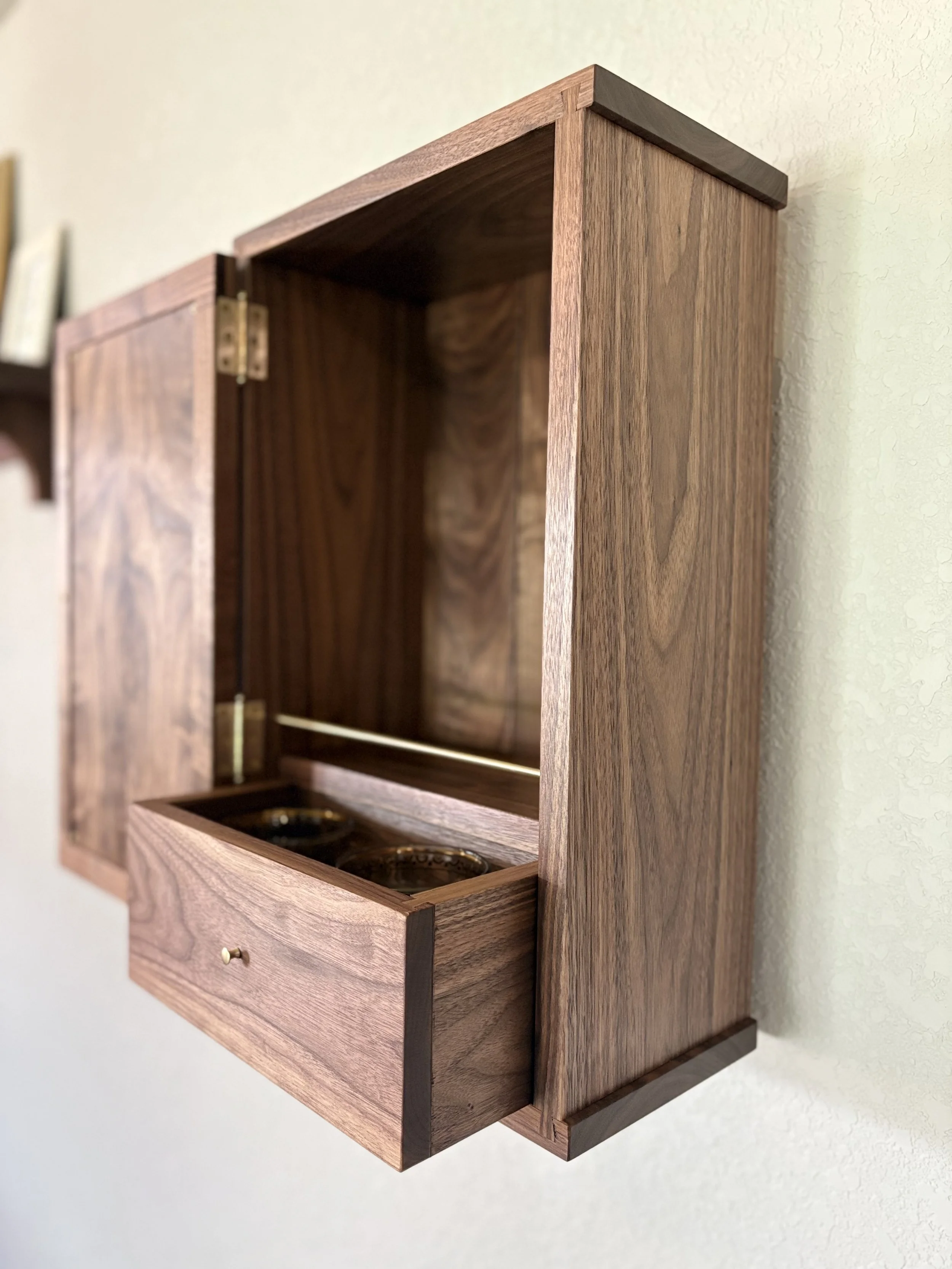 Walnut wall Cabinet