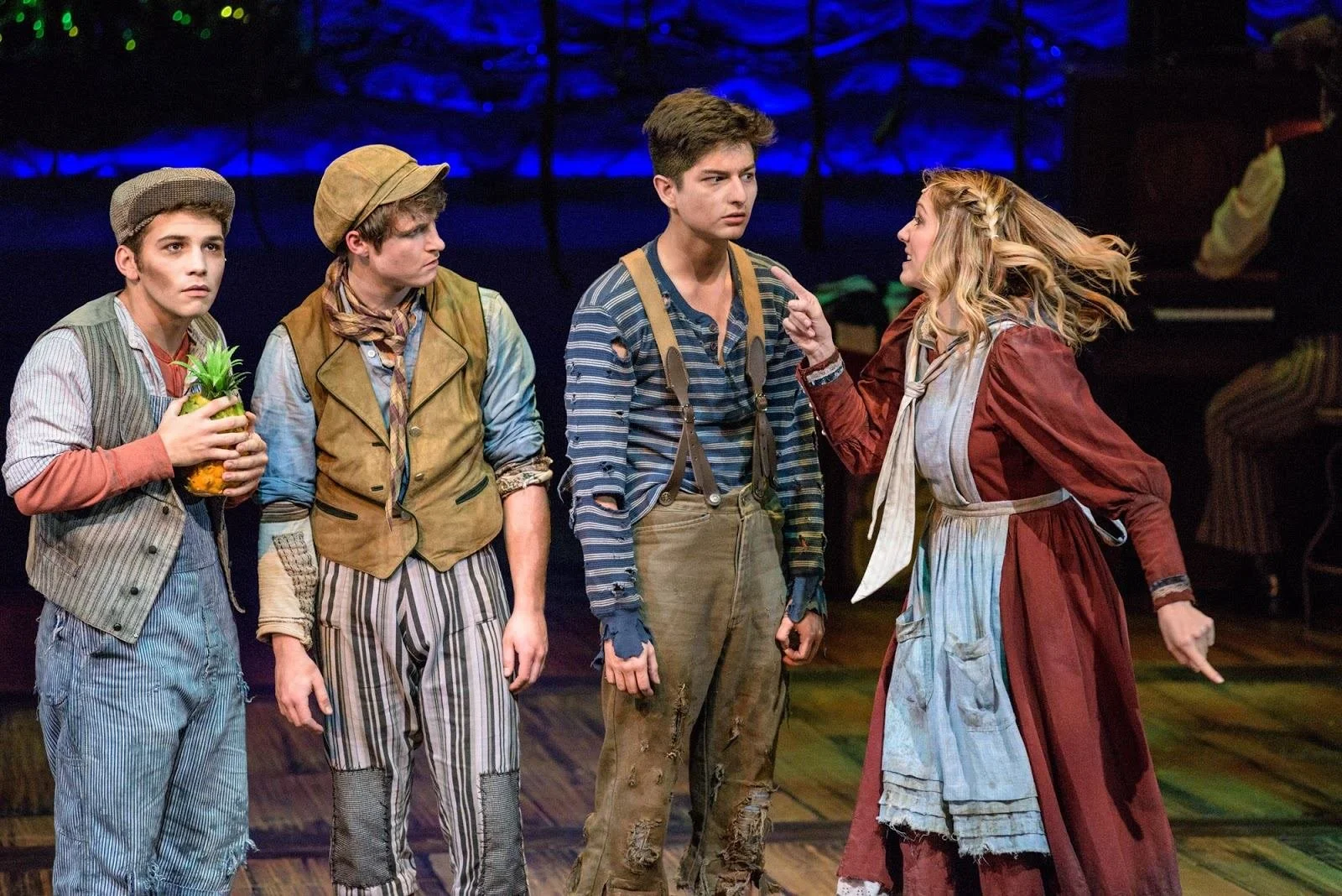 Sara Burke’s (Molly Aster) charisma is infectious as she takes command of the boys.

- Austin 360

They find a friend and determined leader, and Molly Aster (playfully portrayed by a tireless Sara Burke), the precious young daughter of Lord Aster.

-