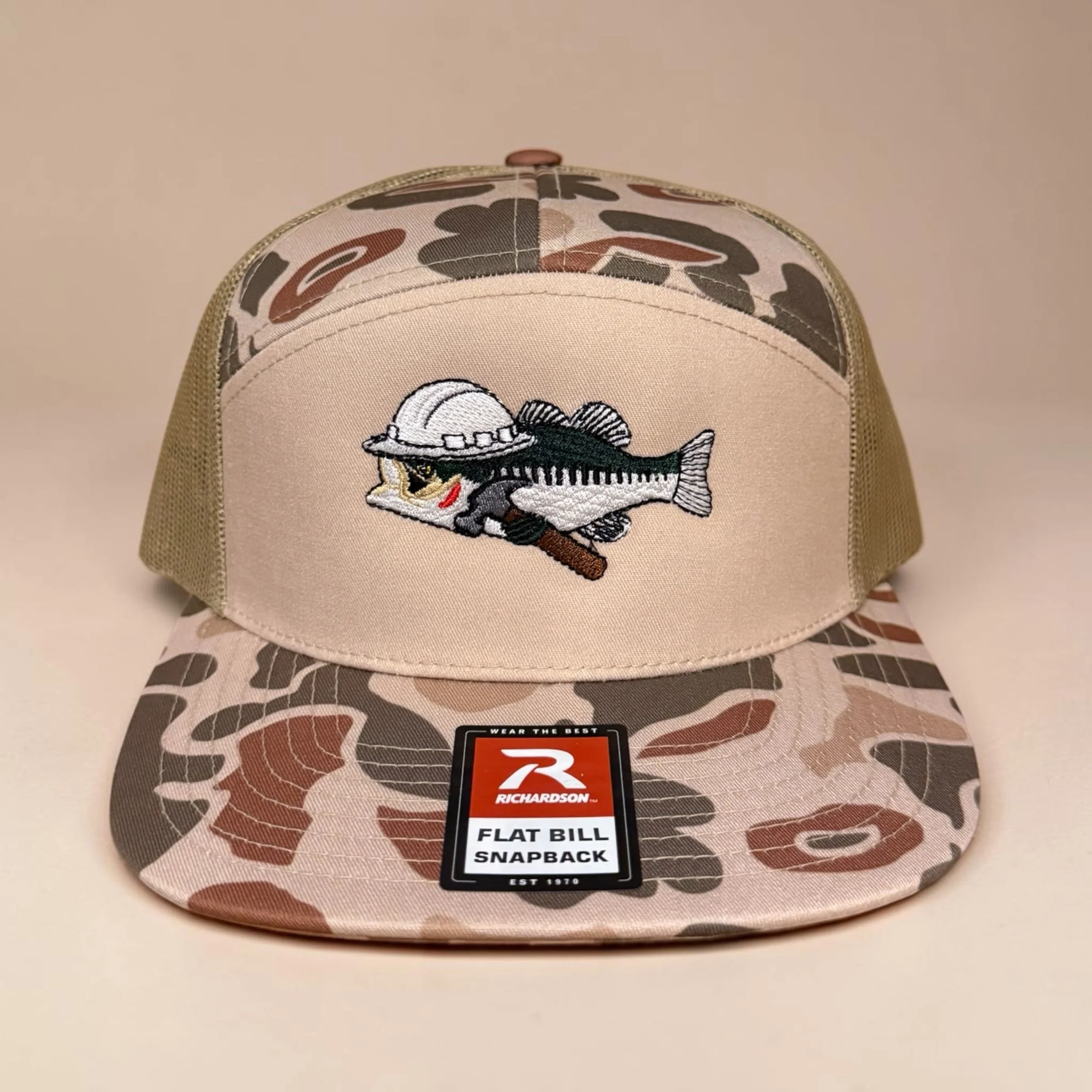 Blue Collar Bassin’ Camo Trucker