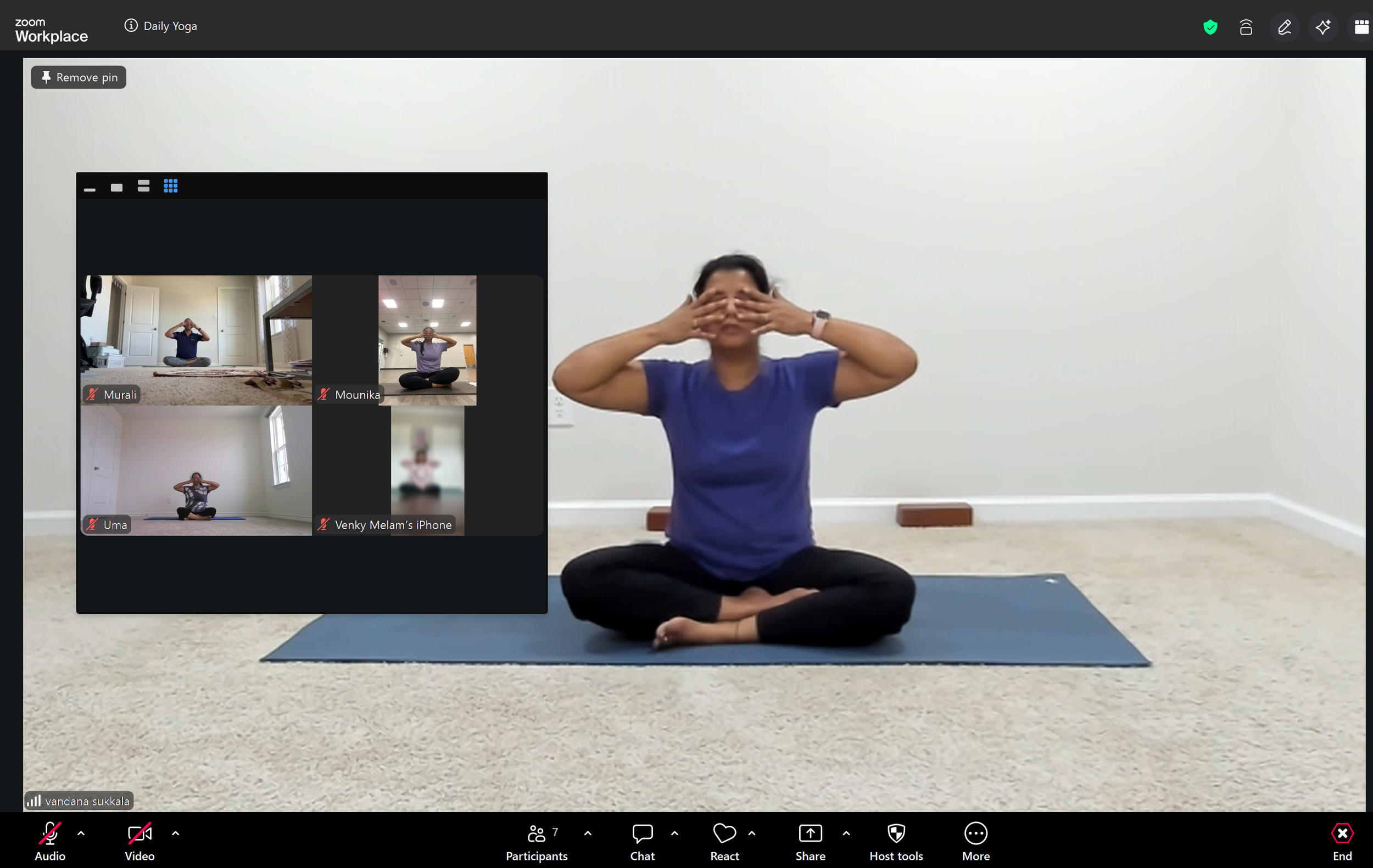 Online pranayama class at slow n steady yoga with vandana