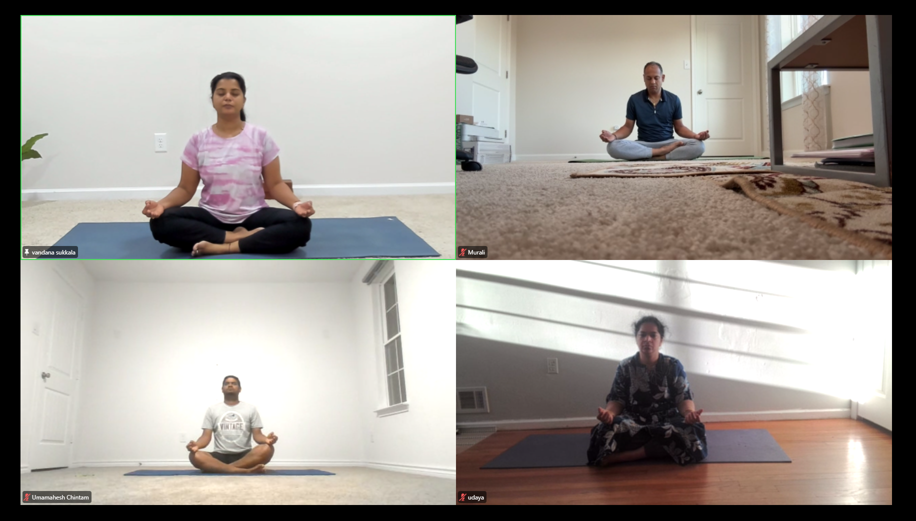 Slow N Steady Yoga class in meditation