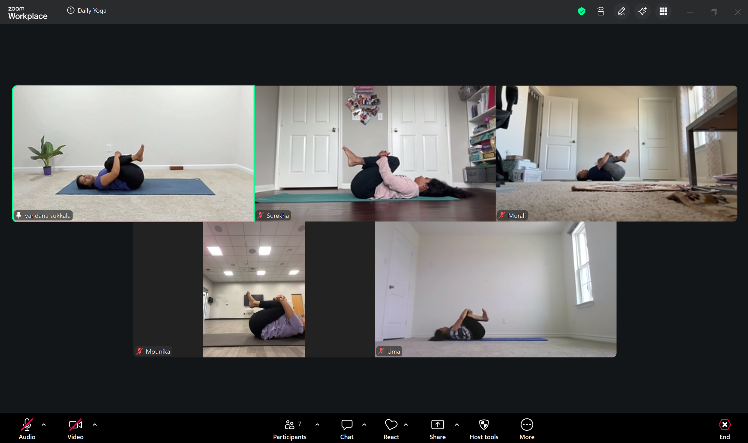 Slow N Steady Yoga member practicing pavan muktasana